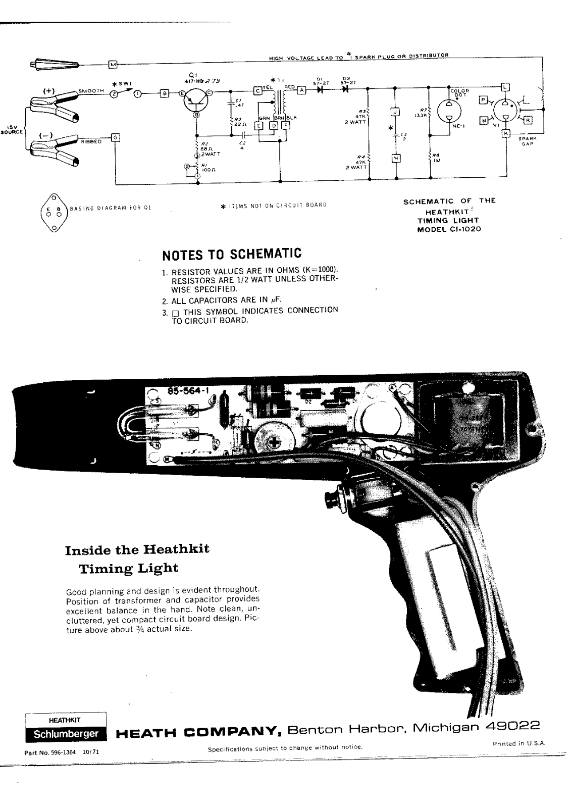 Heathkit CI-1020 Schematic