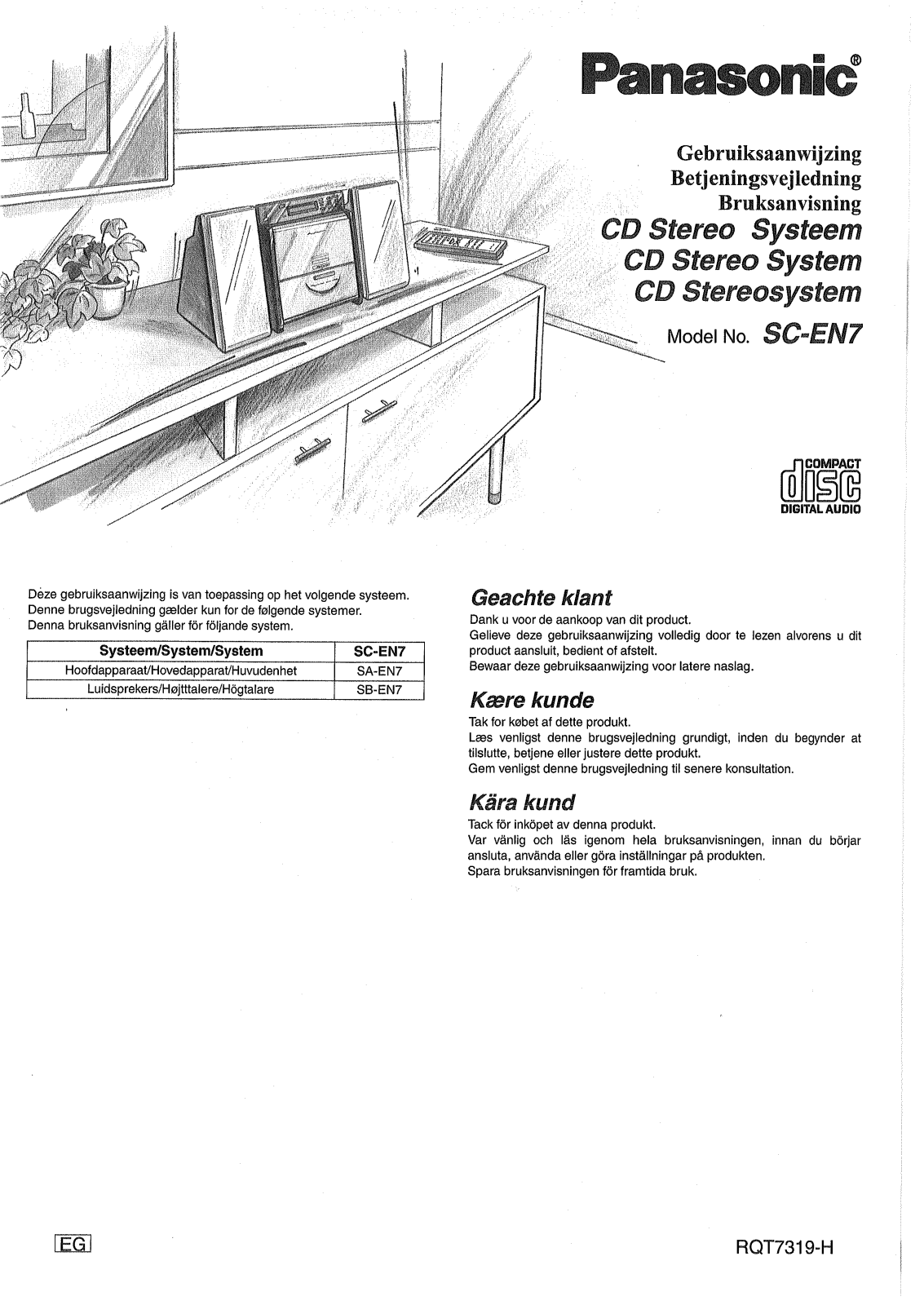 Panasonic SC-EN37 User Manual