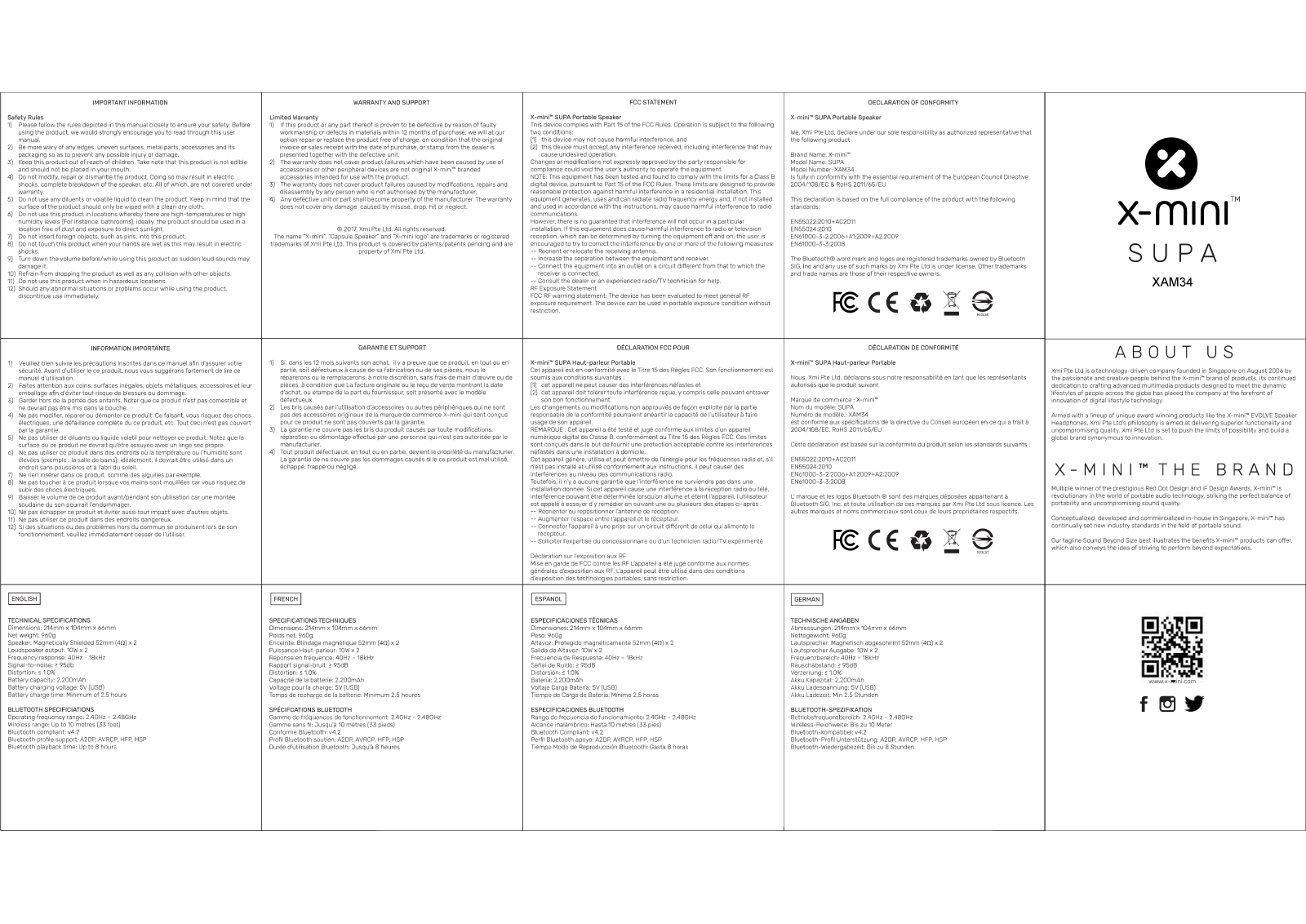 Xmi XAM34 User Manual