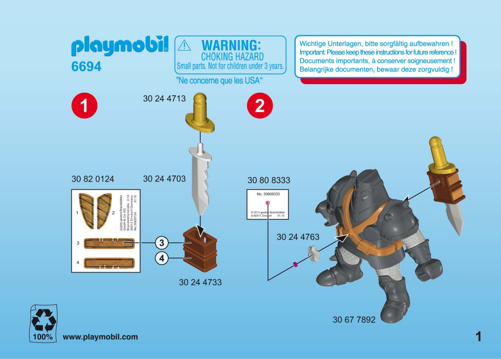 Playmobil 6694 Instructions