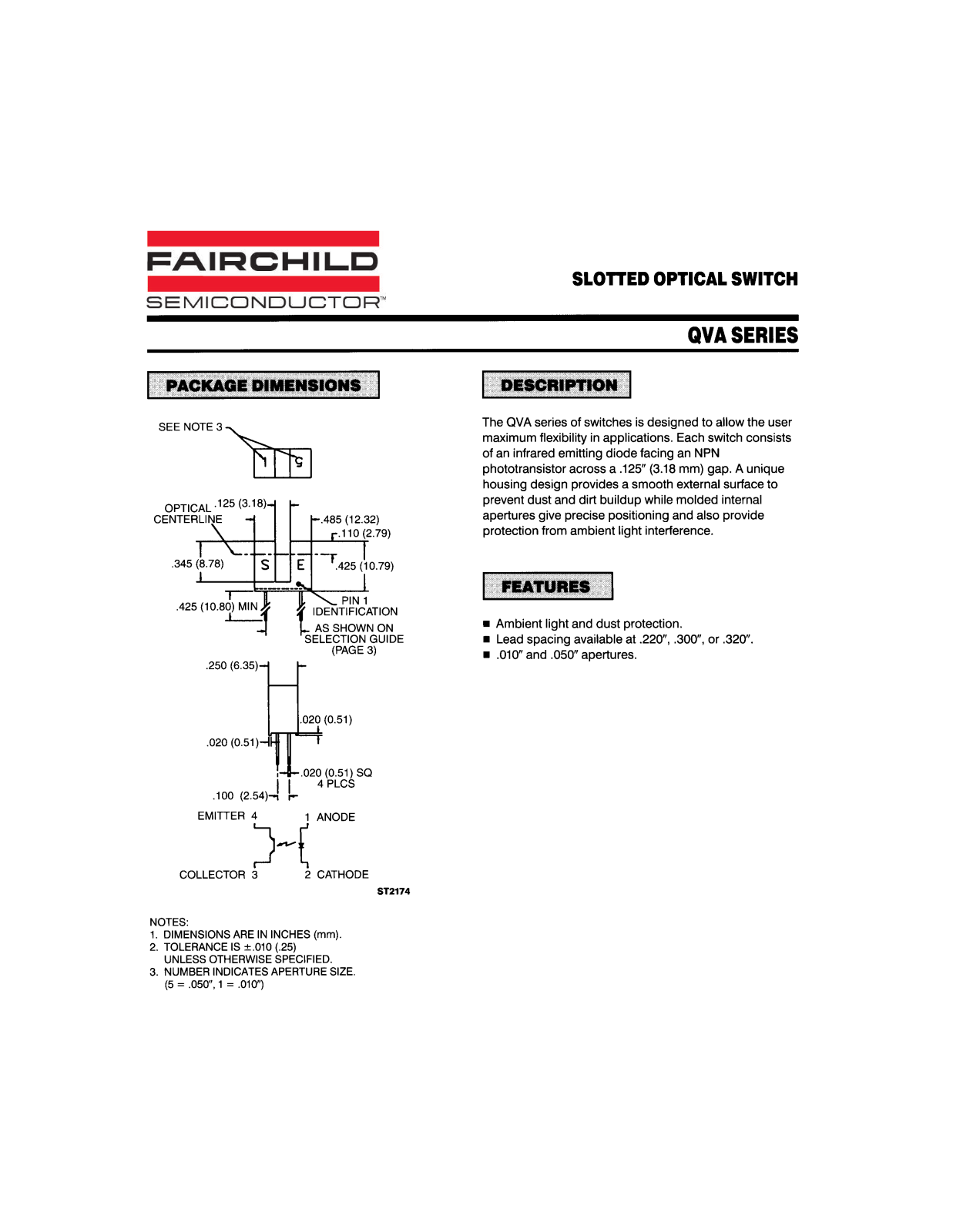 Fairchild Semiconductor QVA21114, QVA11134 Datasheet