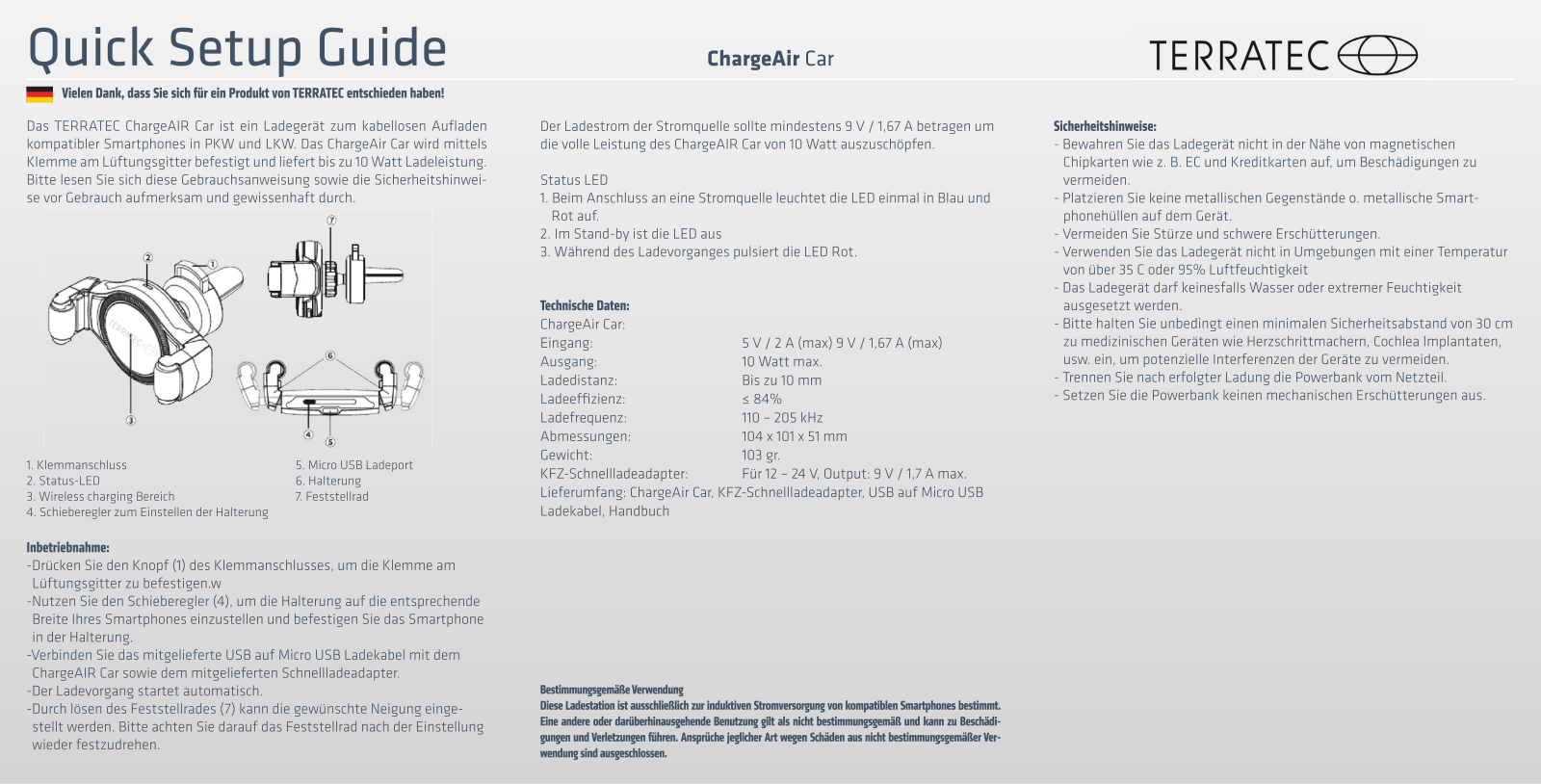 Terratec ChargeAir Car Quick Setup Guide