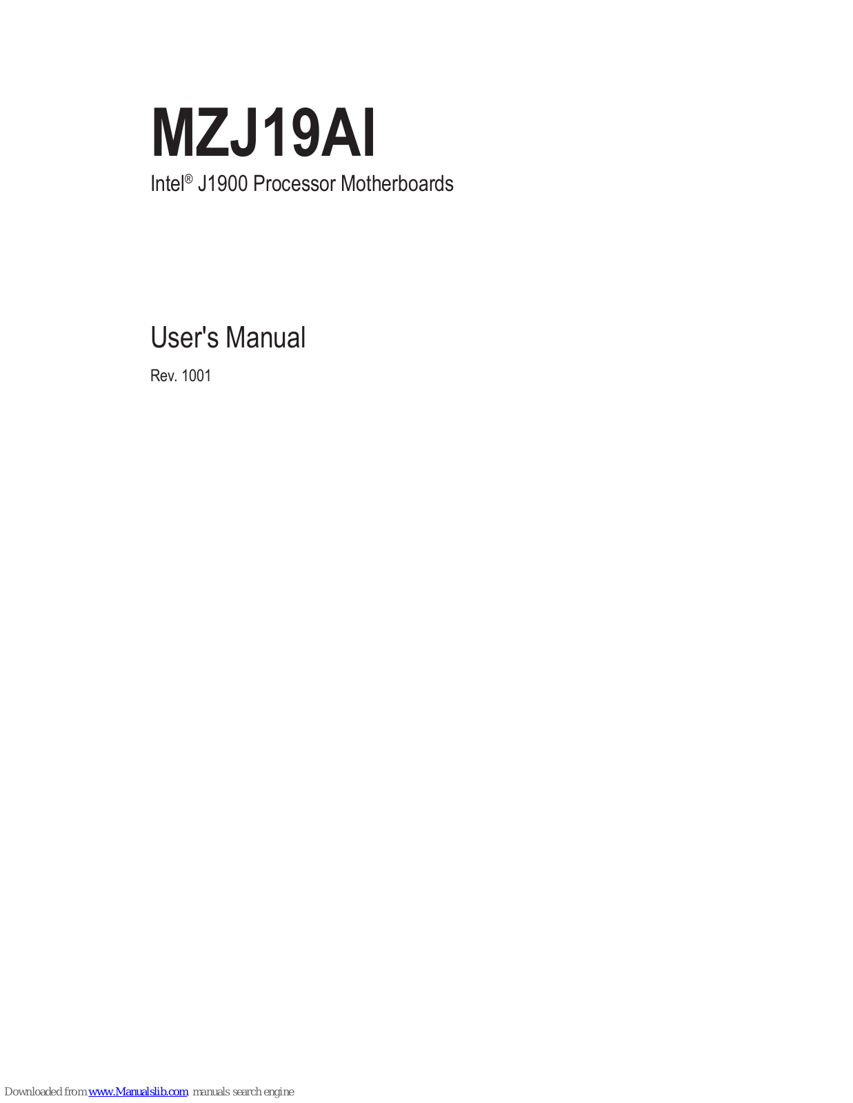 GIGA-BYTE TECHNOLOGY MZJ19AI User Manual