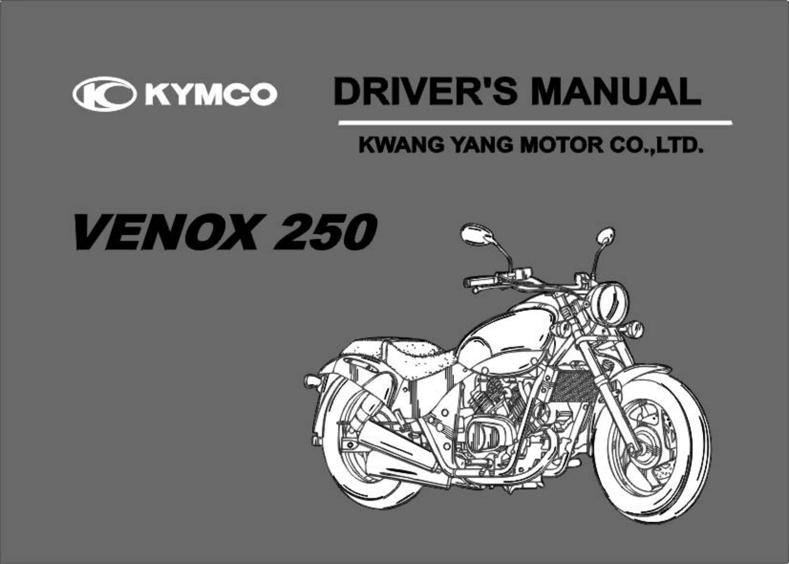 Kymco Venox 250 User Manual