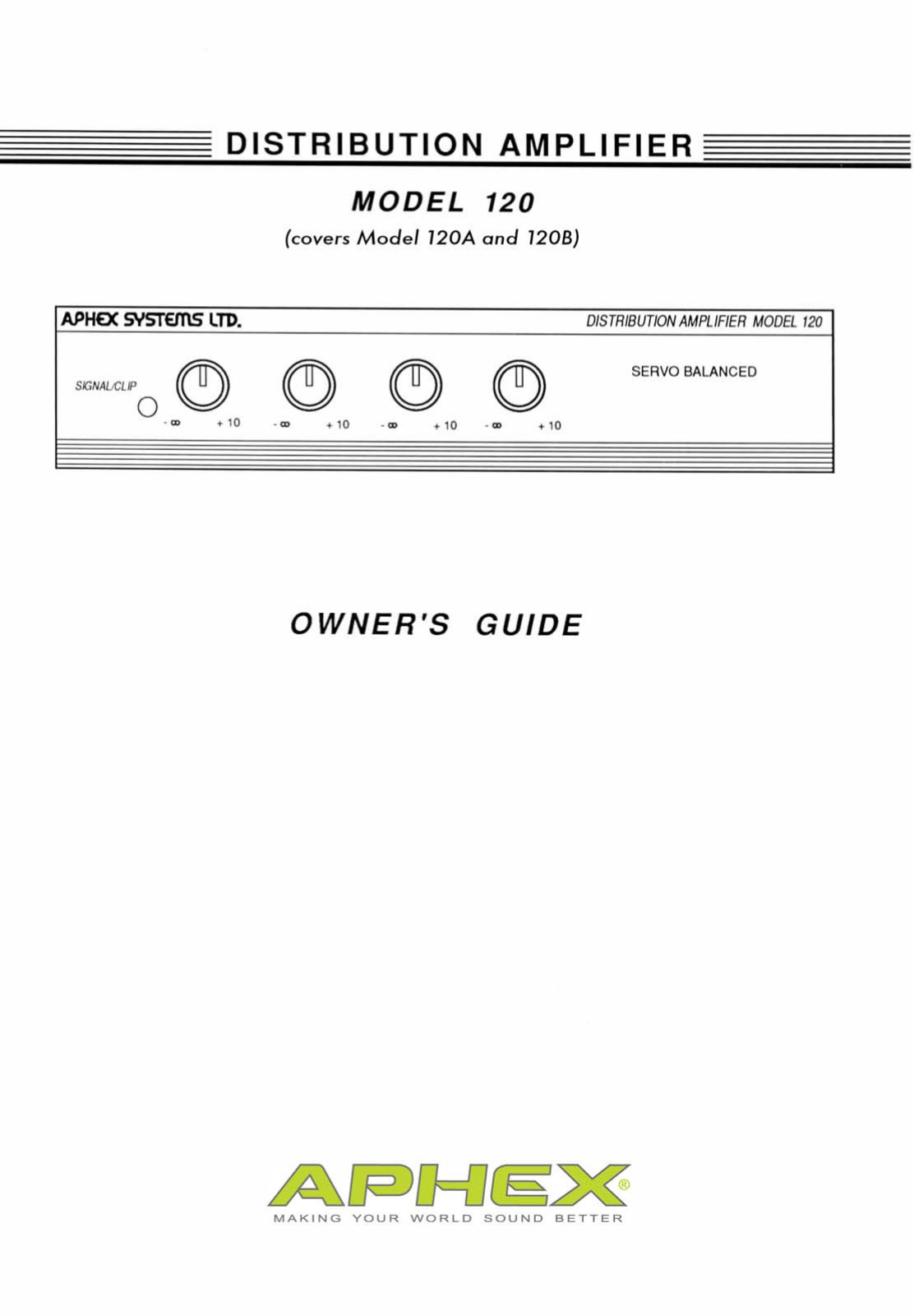 Aphex 120B User manual