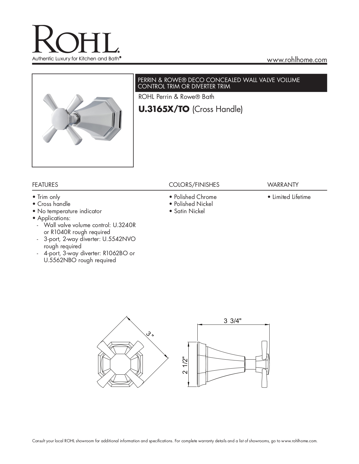 Perrin & Rowe PRWE1505 Specifications - ManualMachine.com