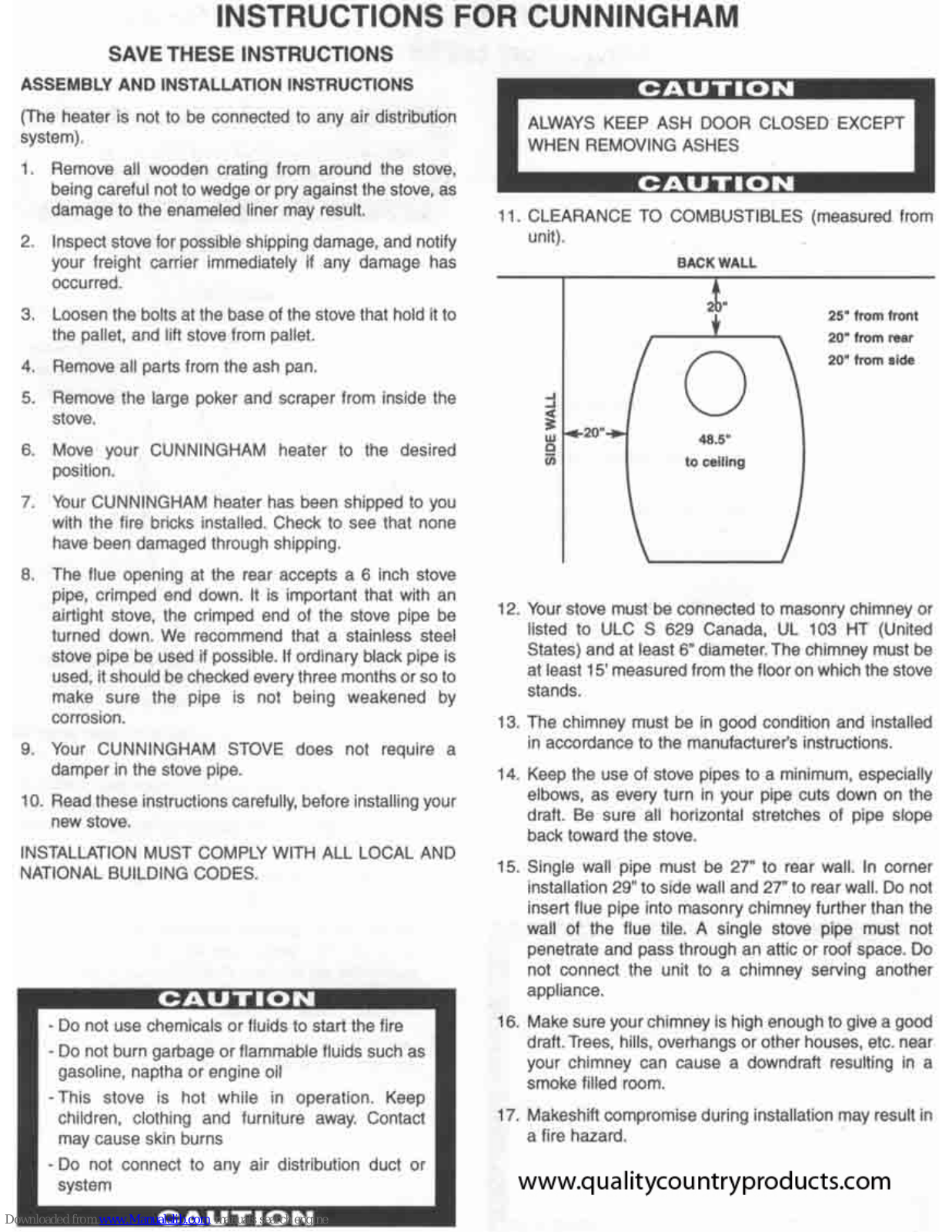 Tschirhart's Cunningham Instructions Manual - ManualMachine.com