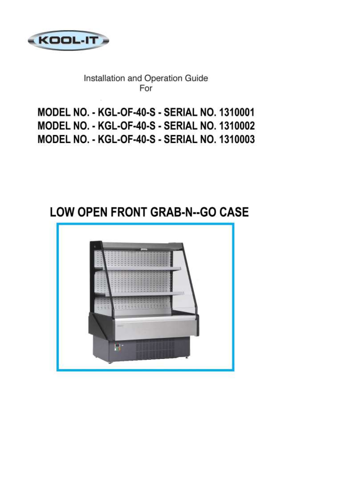 Jet Tech KGL-OF-40-S Installation  Manual