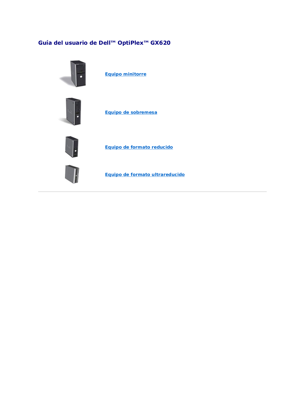 Dell OptiPlex GX620 User Manual