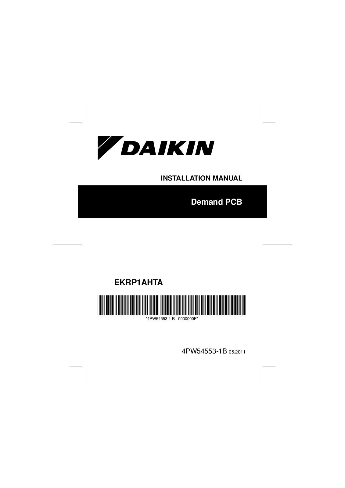 Daikin EKRP1AHTA Installation manuals