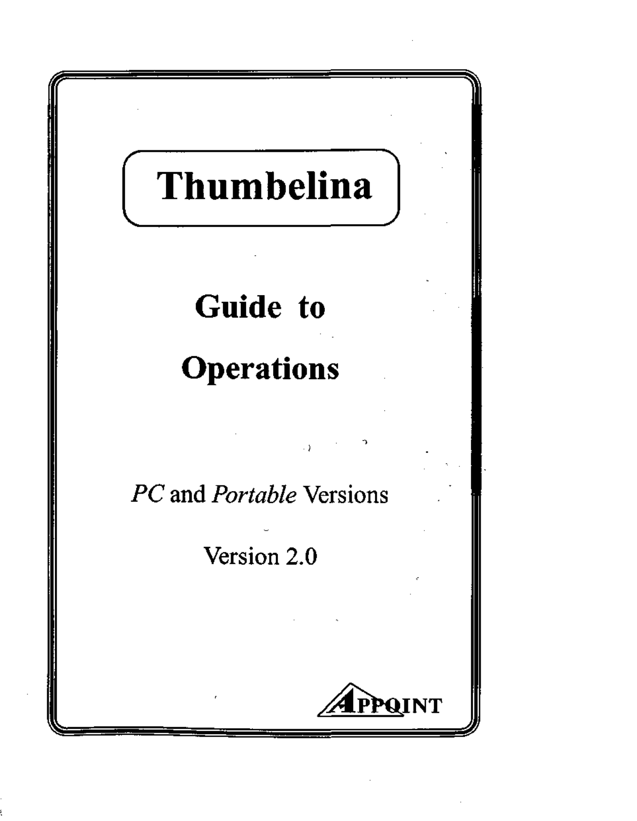 Appoint THUMBELINA User Manual - ManualMachine.com
