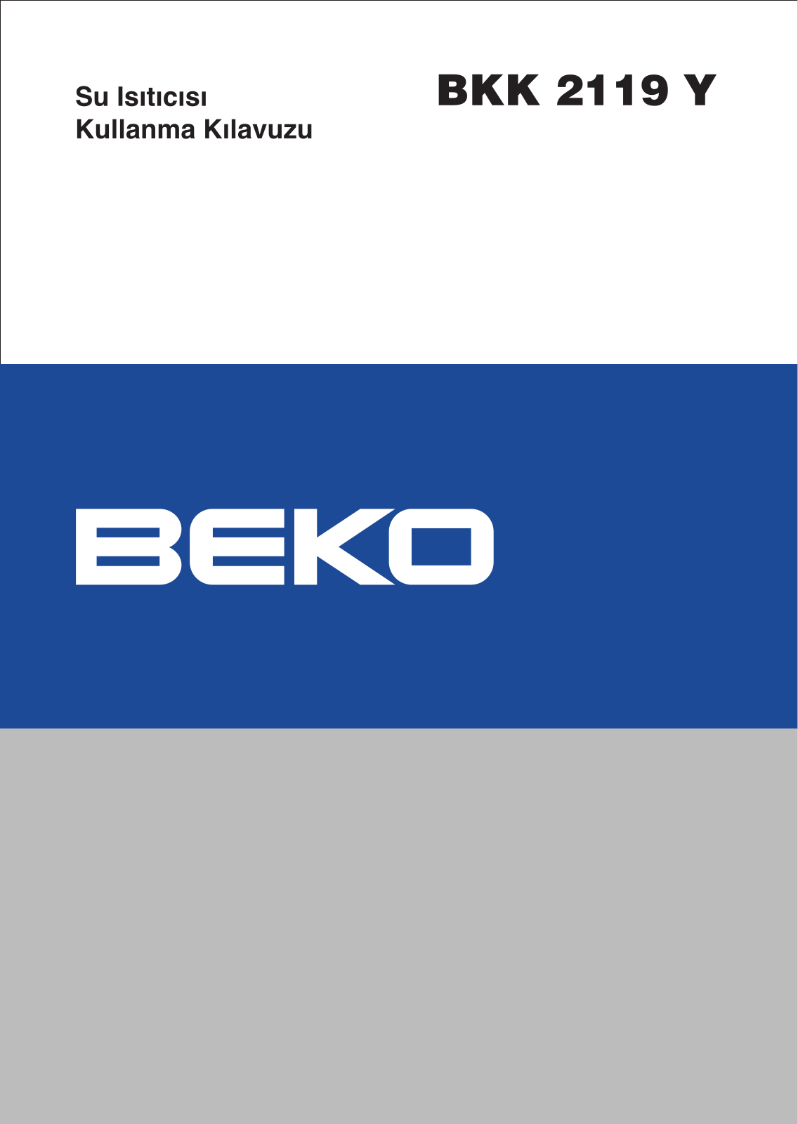 Beko BKK 2119 Y User Manual