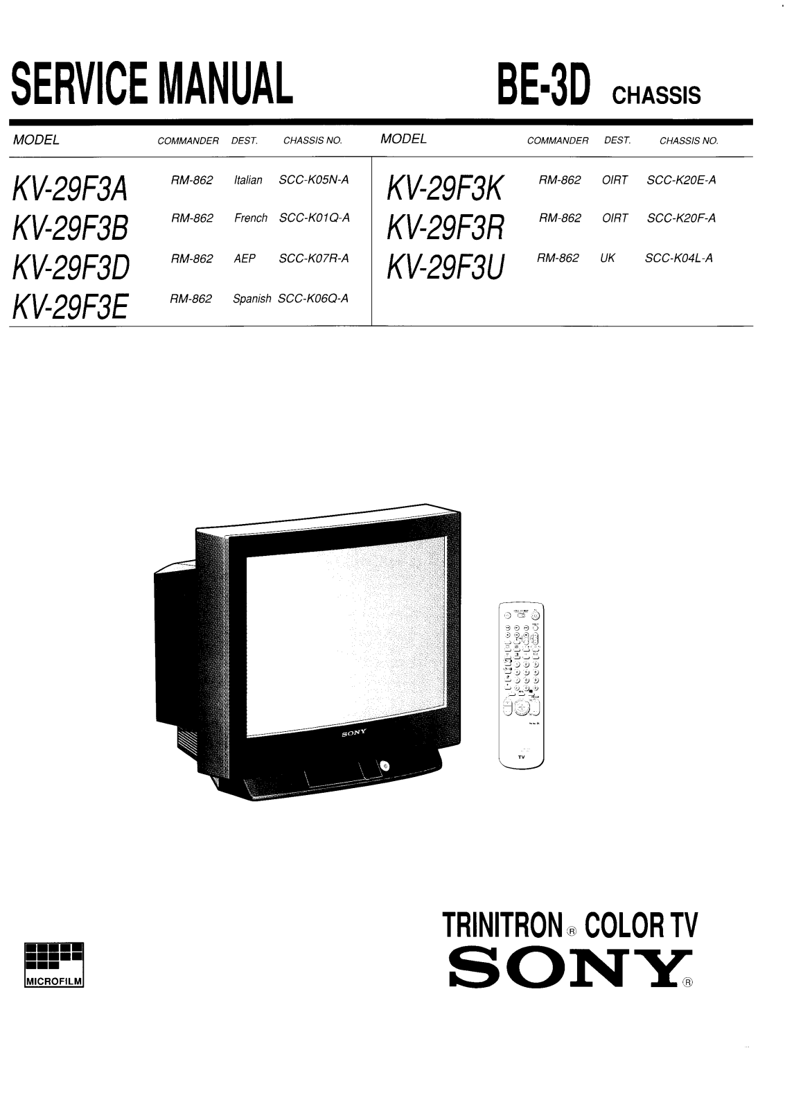 Sony KV39F3 schematic