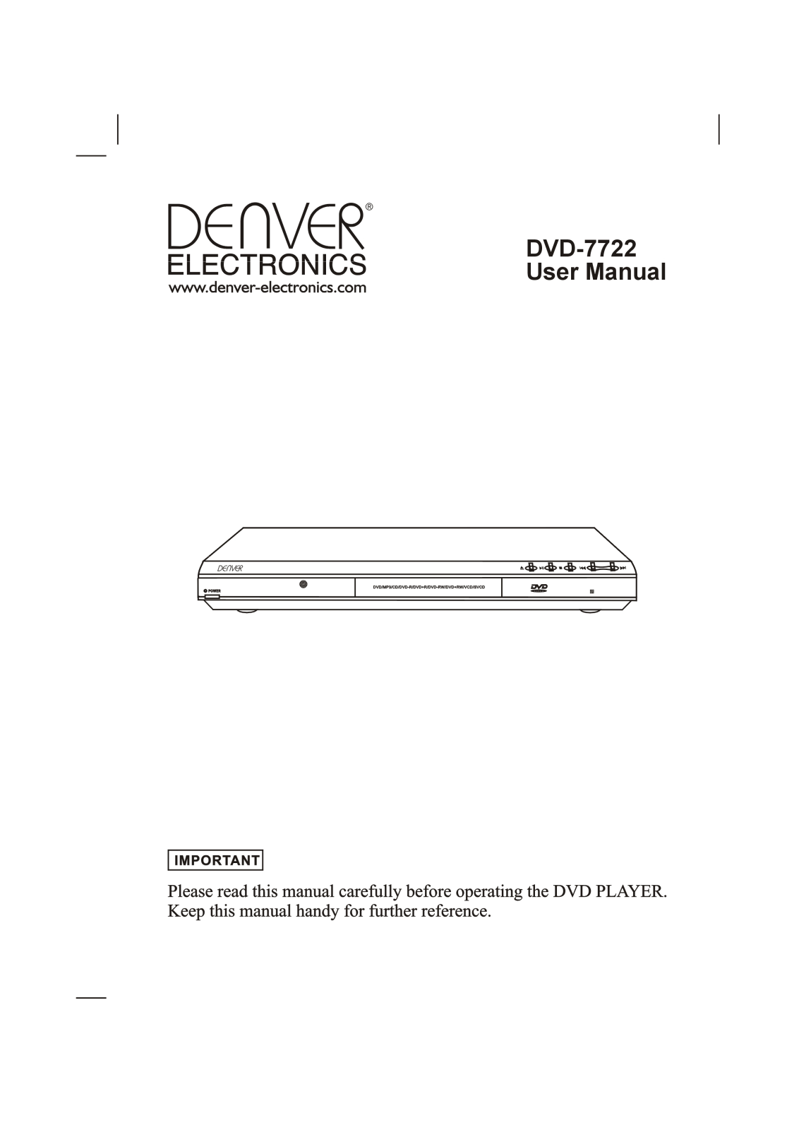 Denver DVD-7722 User Manual