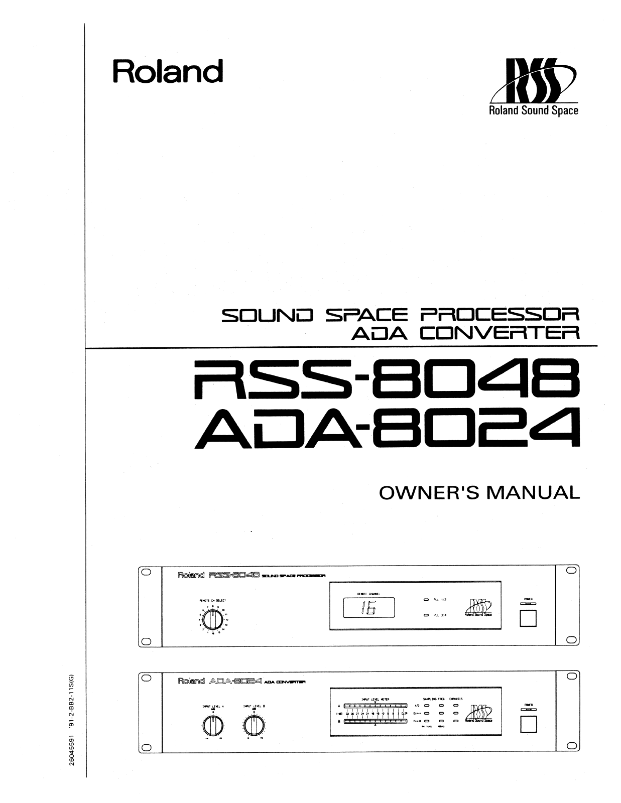 Roland RSS 8048 Service Manual