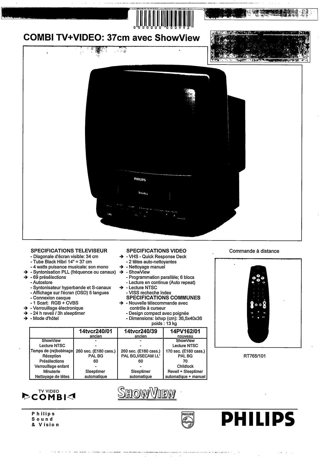 Philips RT765-101 User Manual