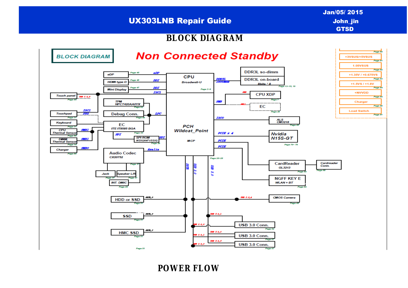 Asus UX303LNB Schematics