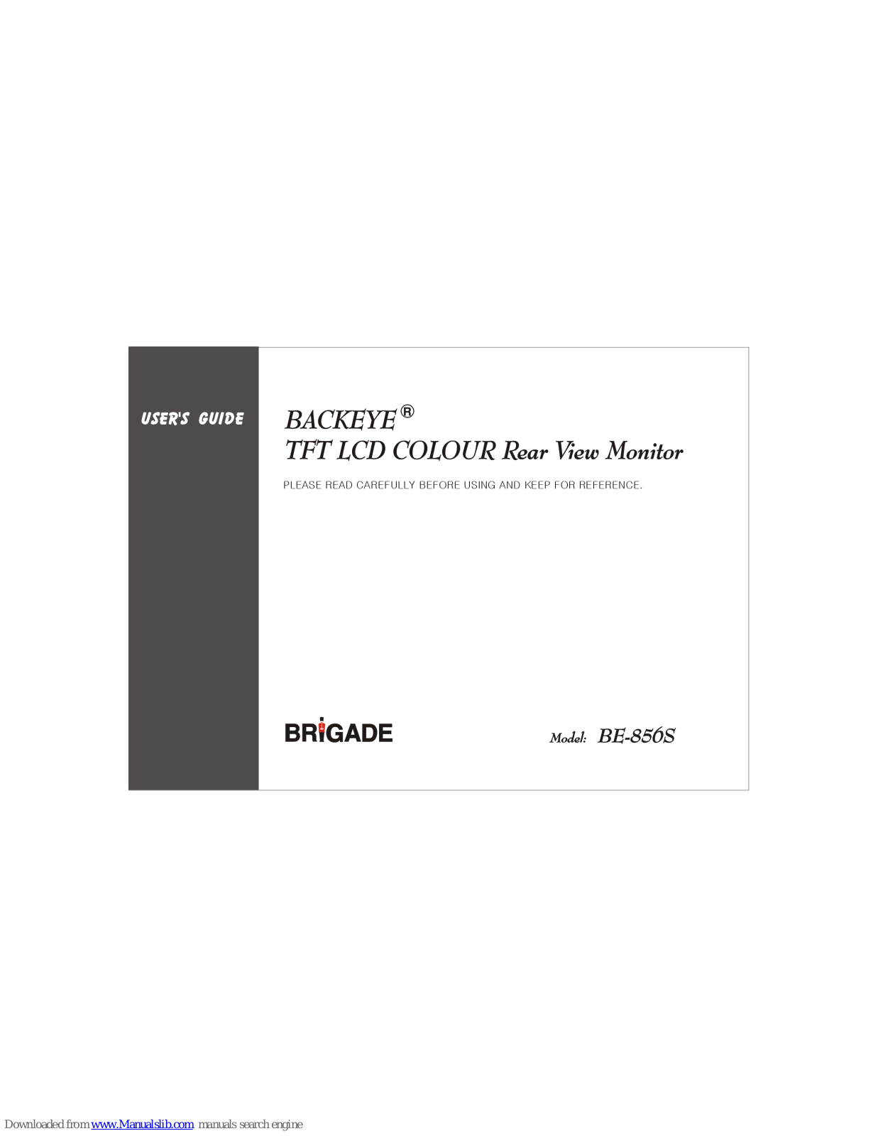 Brigade BE-856S User Manual - ManualMachine.com