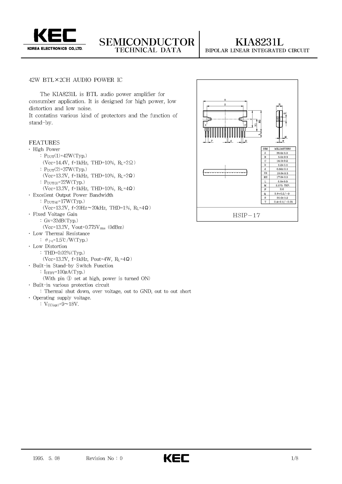 KEC KIA8231L Datasheet