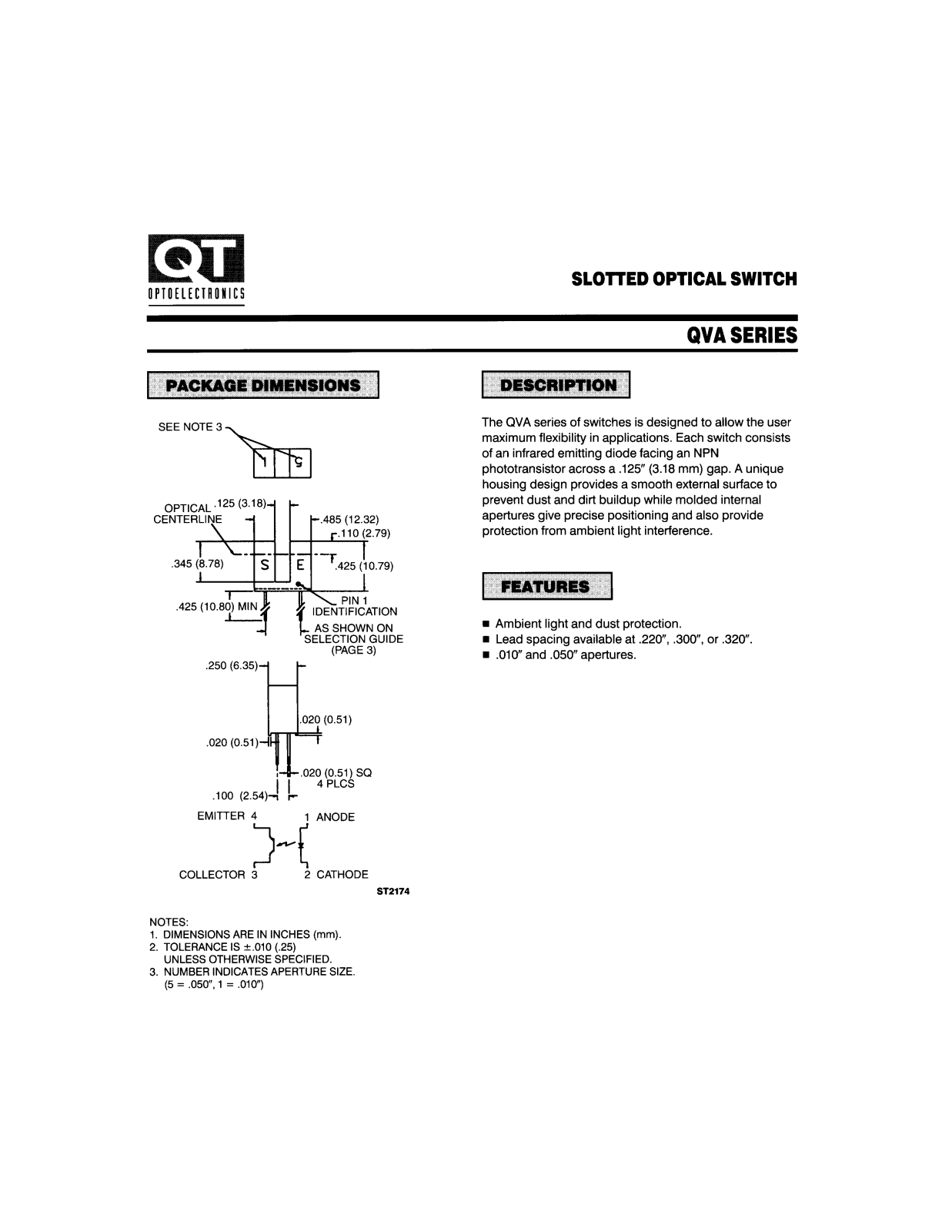 QT QVA11333, QVA11334, QVA21113, QVA21114, QVA21213 Datasheet