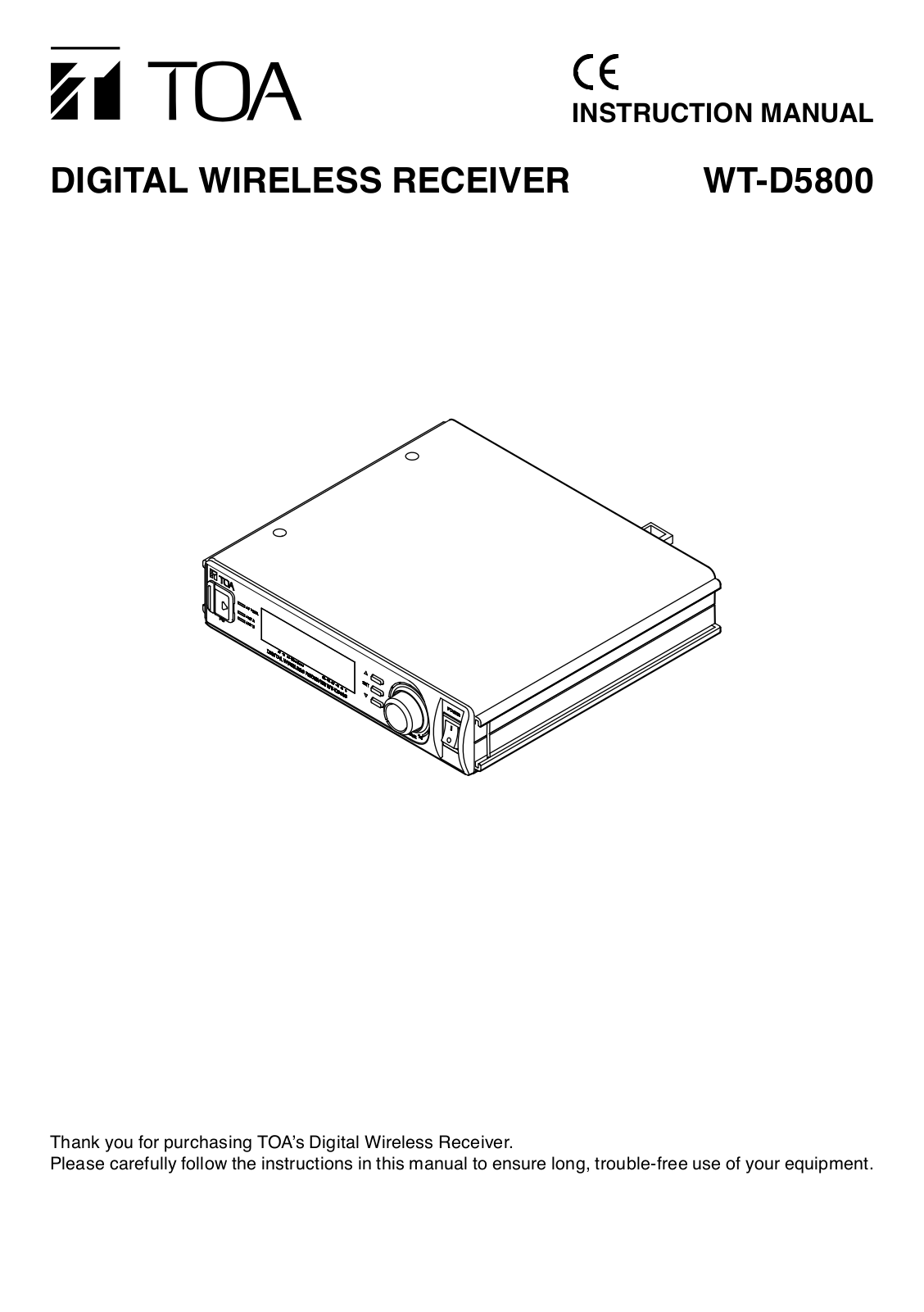 TOA WT-D5800 Users Manual