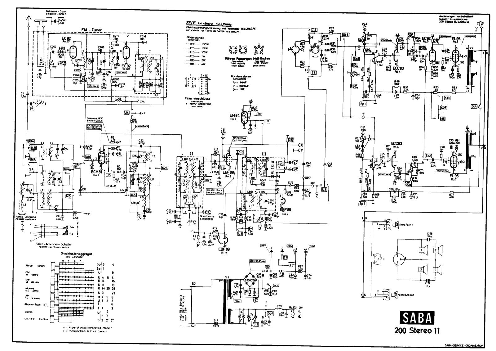 Saba 200-Stereo-11 Schematic