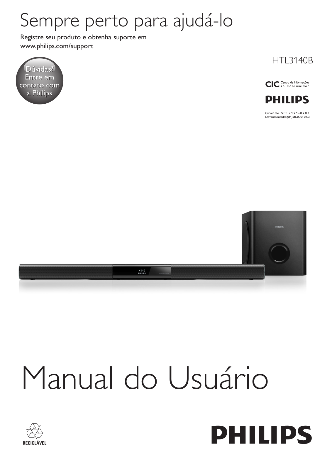 Philips HTL3140B User Manual