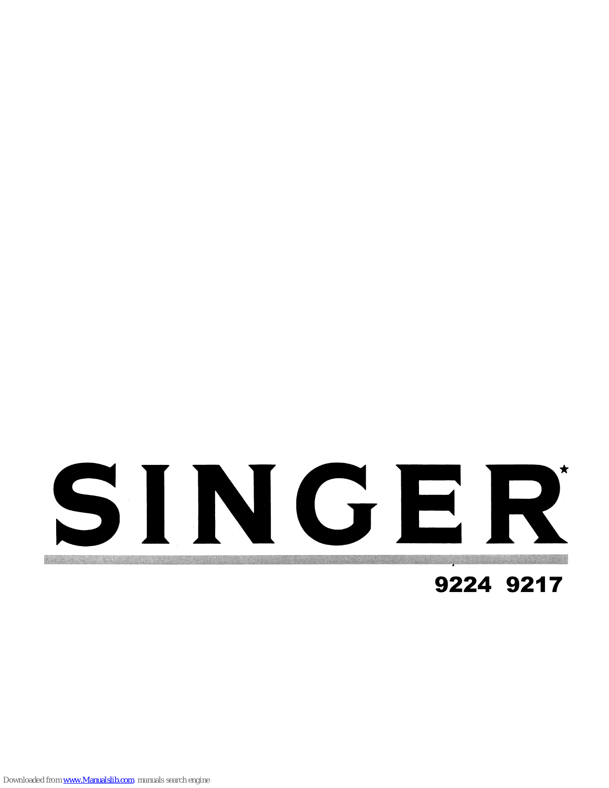 Singer 9217 Instructions Manual - ManualMachine.com
