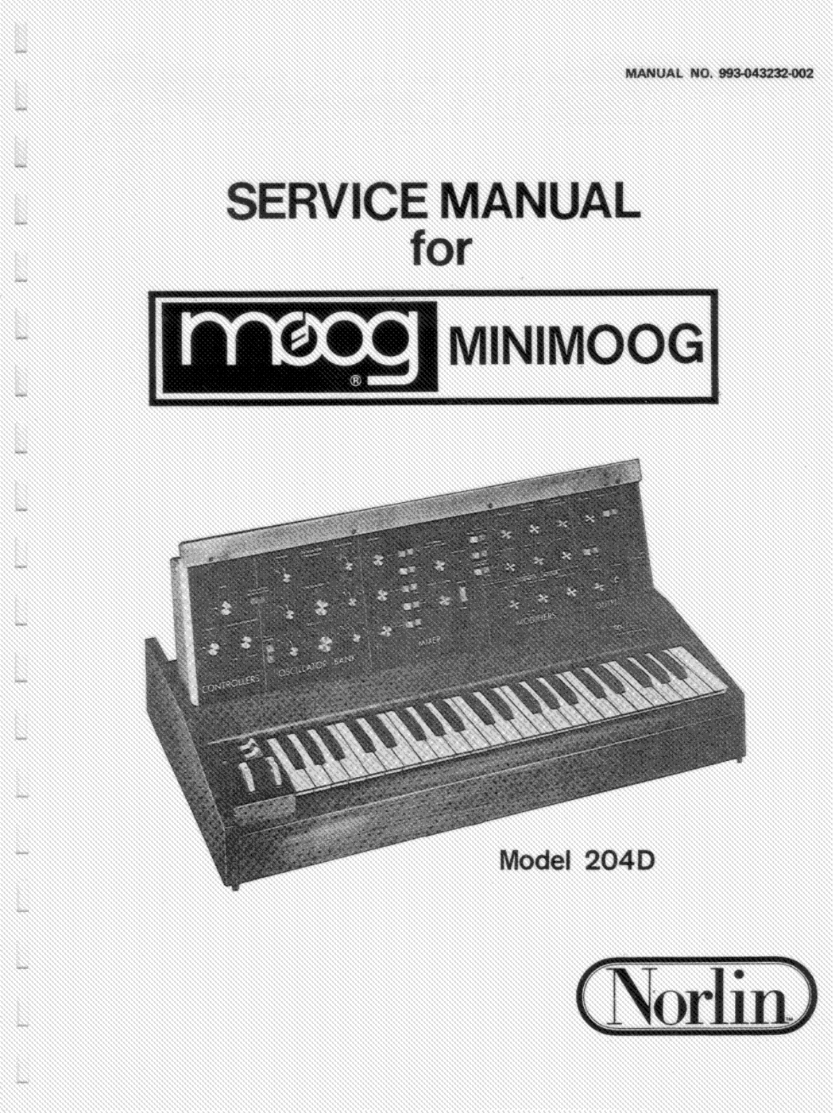 Moog Music Minimoog 204D Service Manual