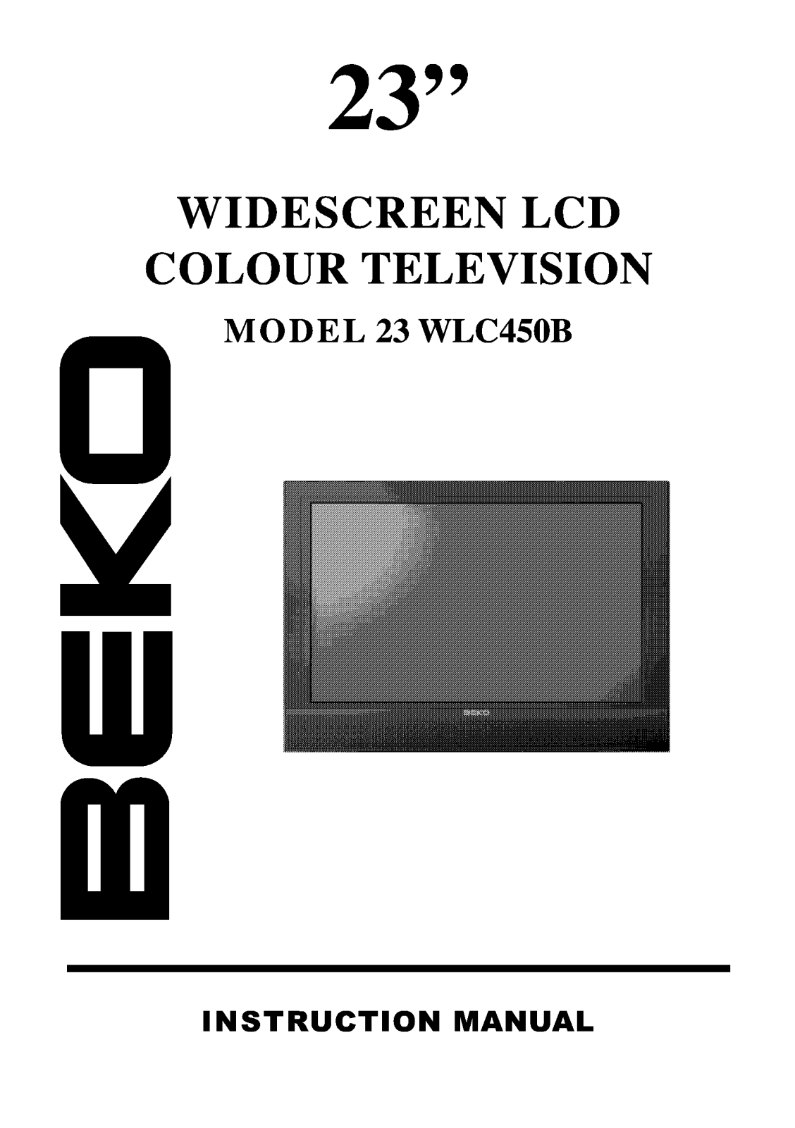 Beko 23WLC450B Instruction Manual