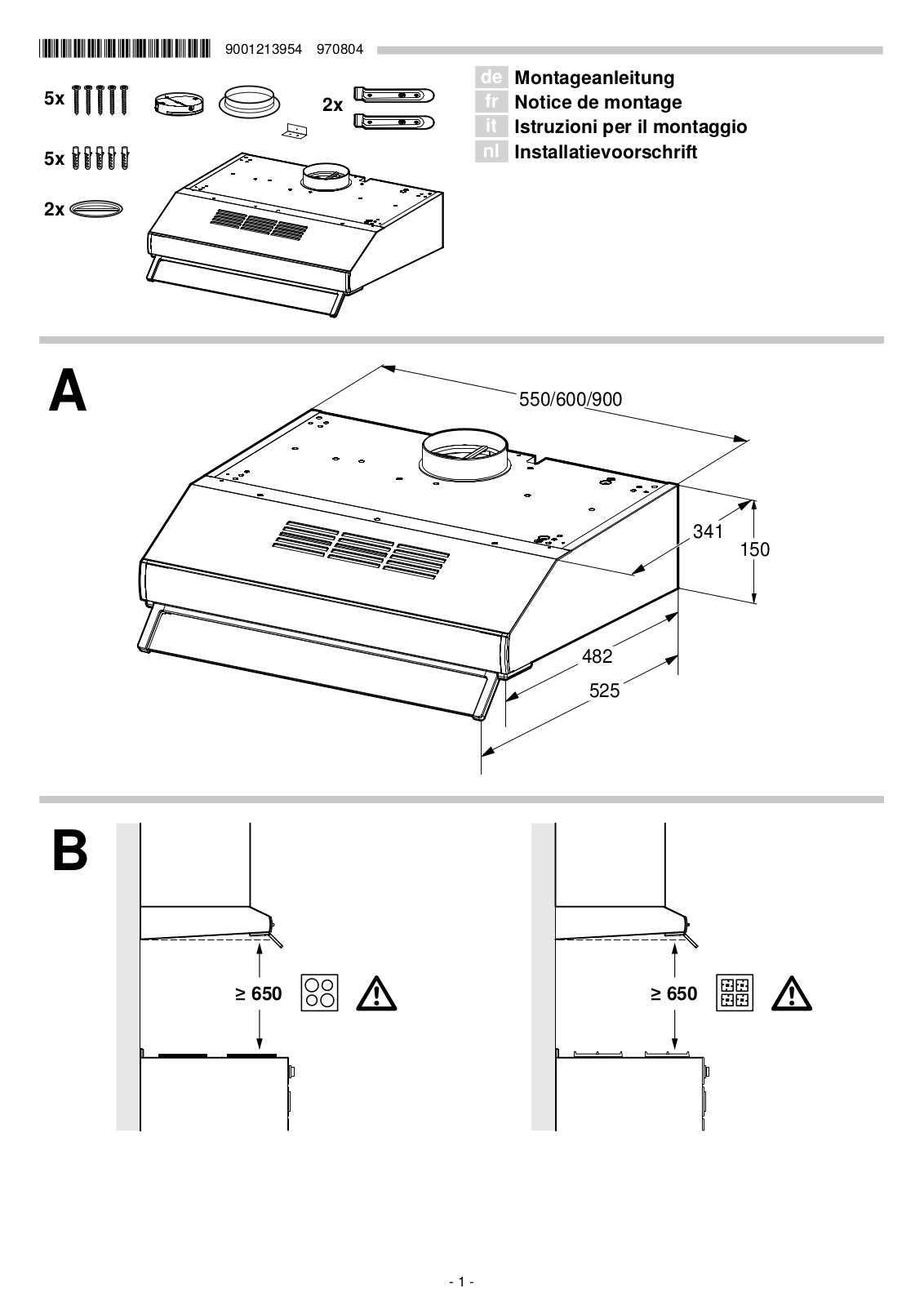 SIEMENS LU62LFA51 Assembly instructions