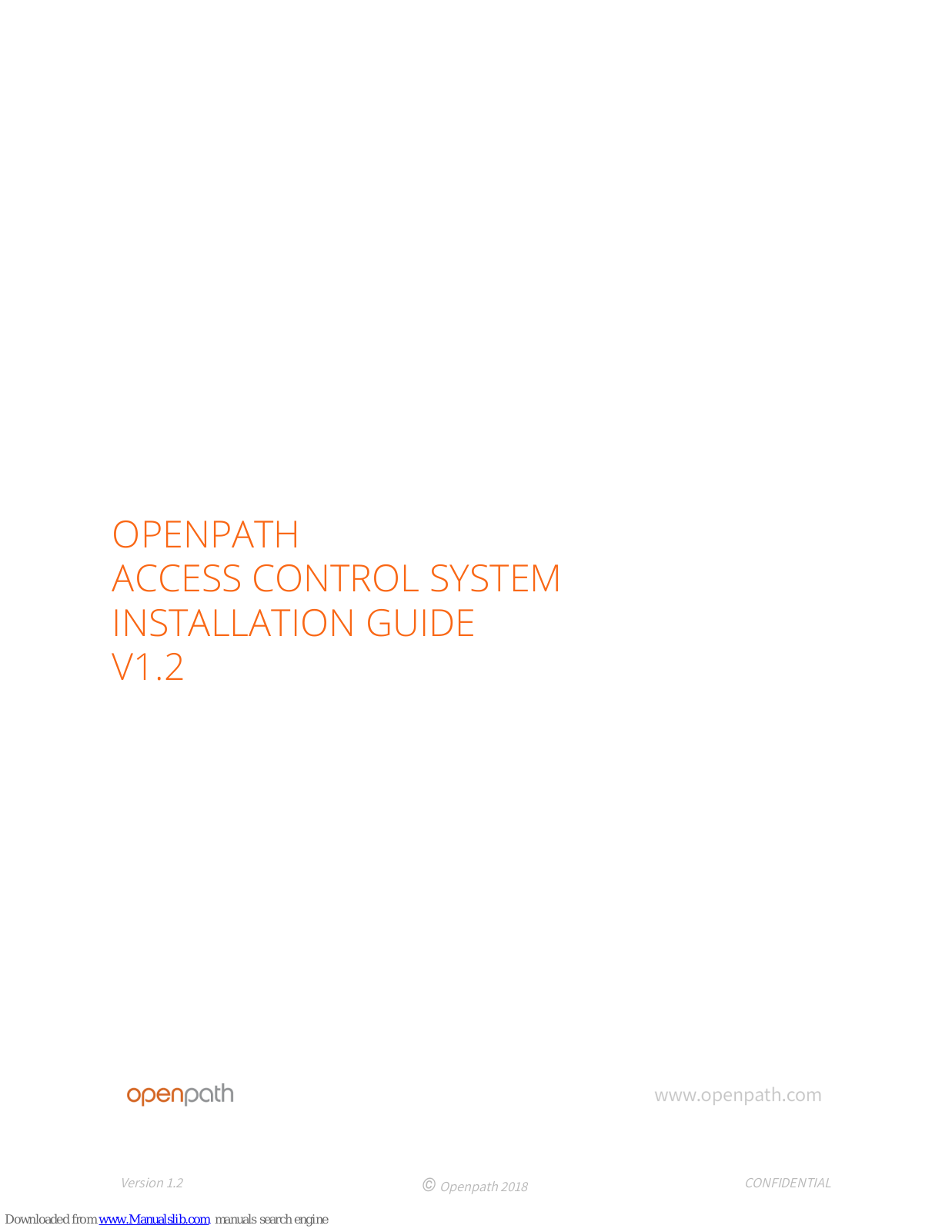 Openpath ACU-4W, ACU-4WDP, RS1 Installation Manual