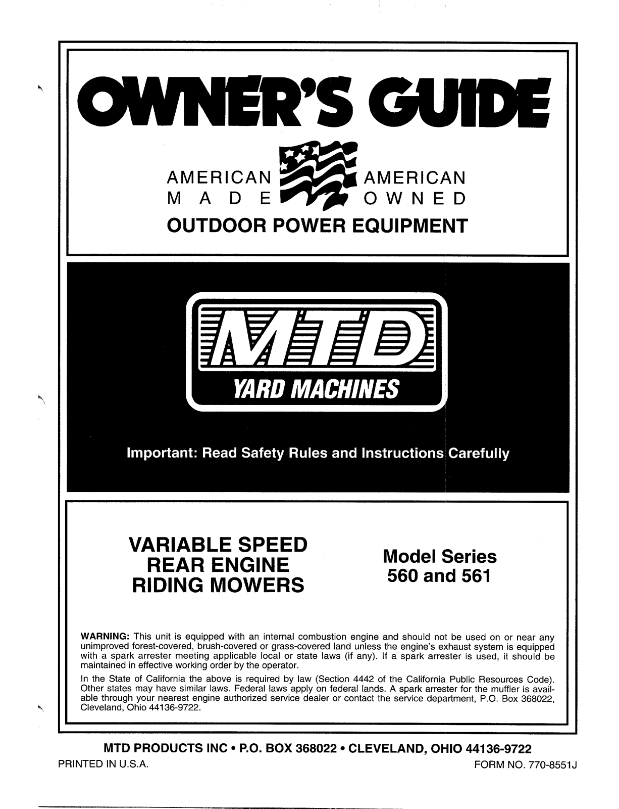 MTD L2363 User Manual