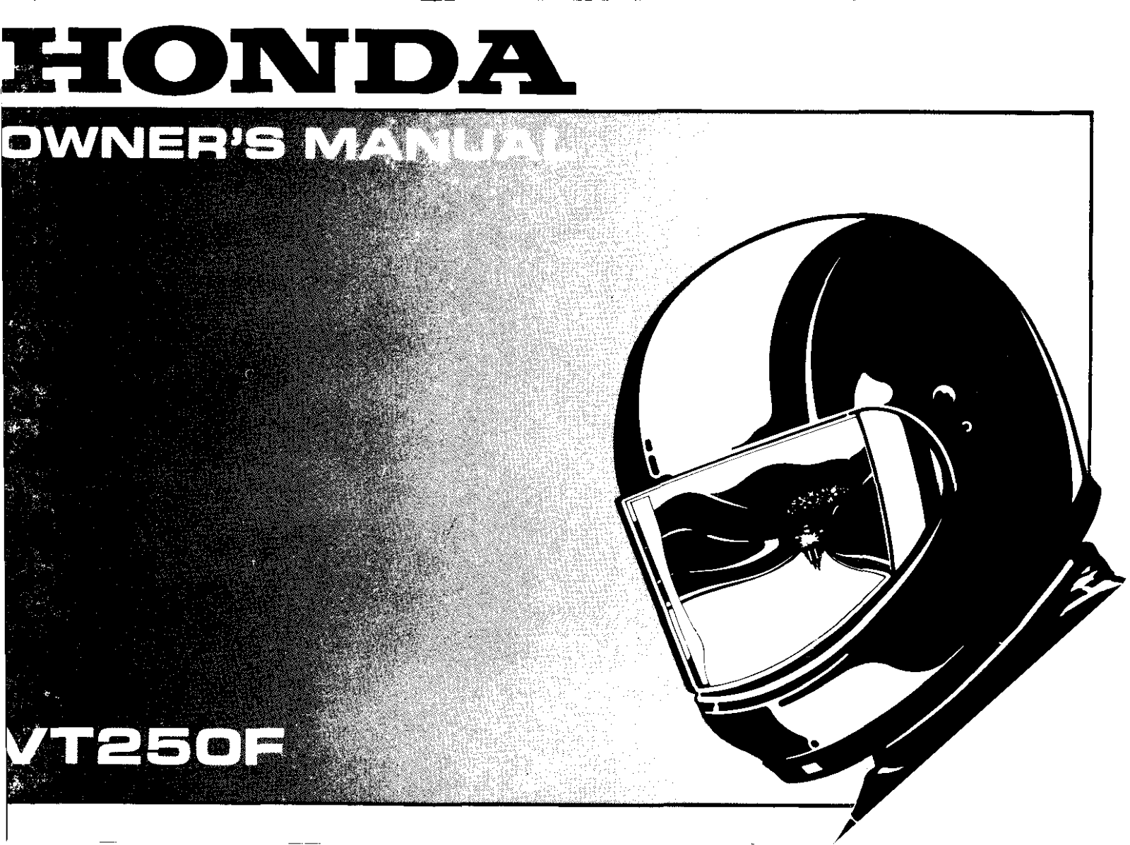 Honda VT250F 1987 Owner's Manual