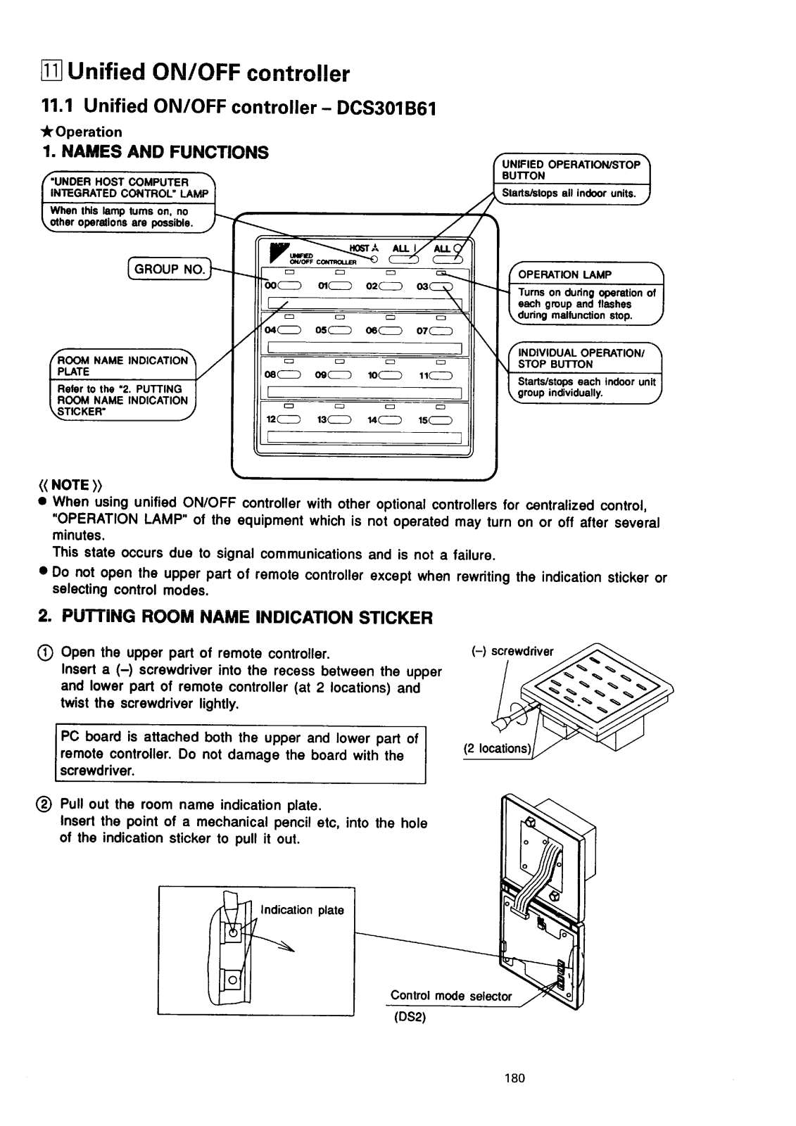 Daikin DCS301B61 User Manual