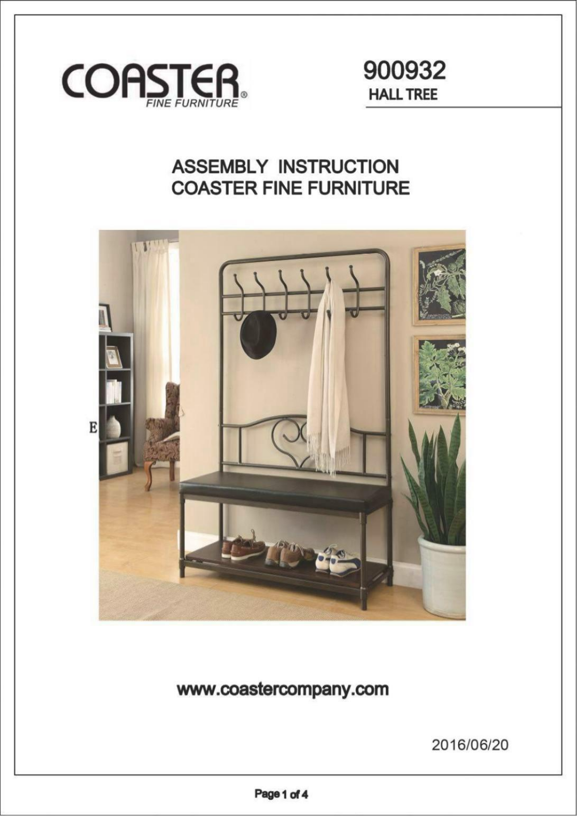 Coaster 900932 Assembly Guide