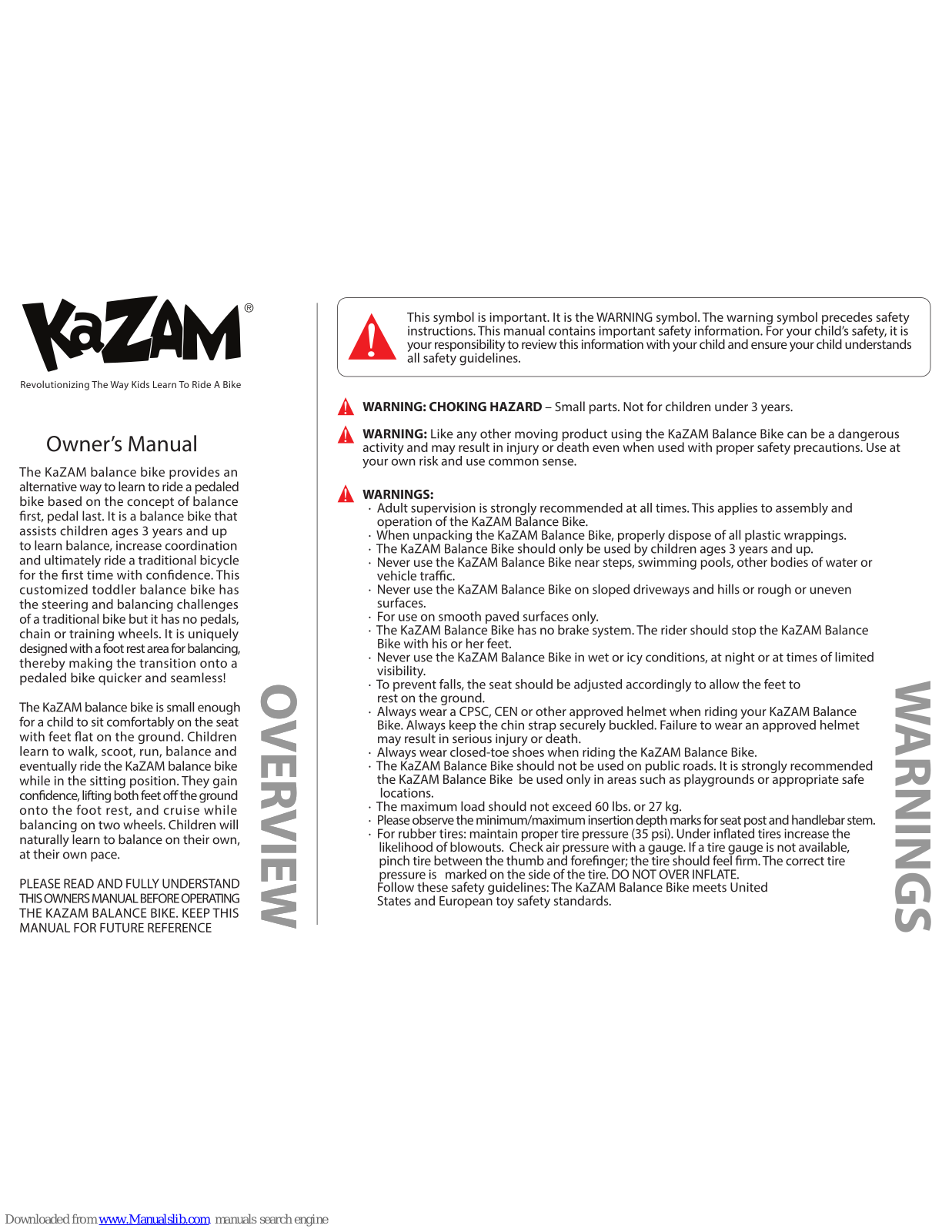 KaZAM V2E, V2S Owner's Manual