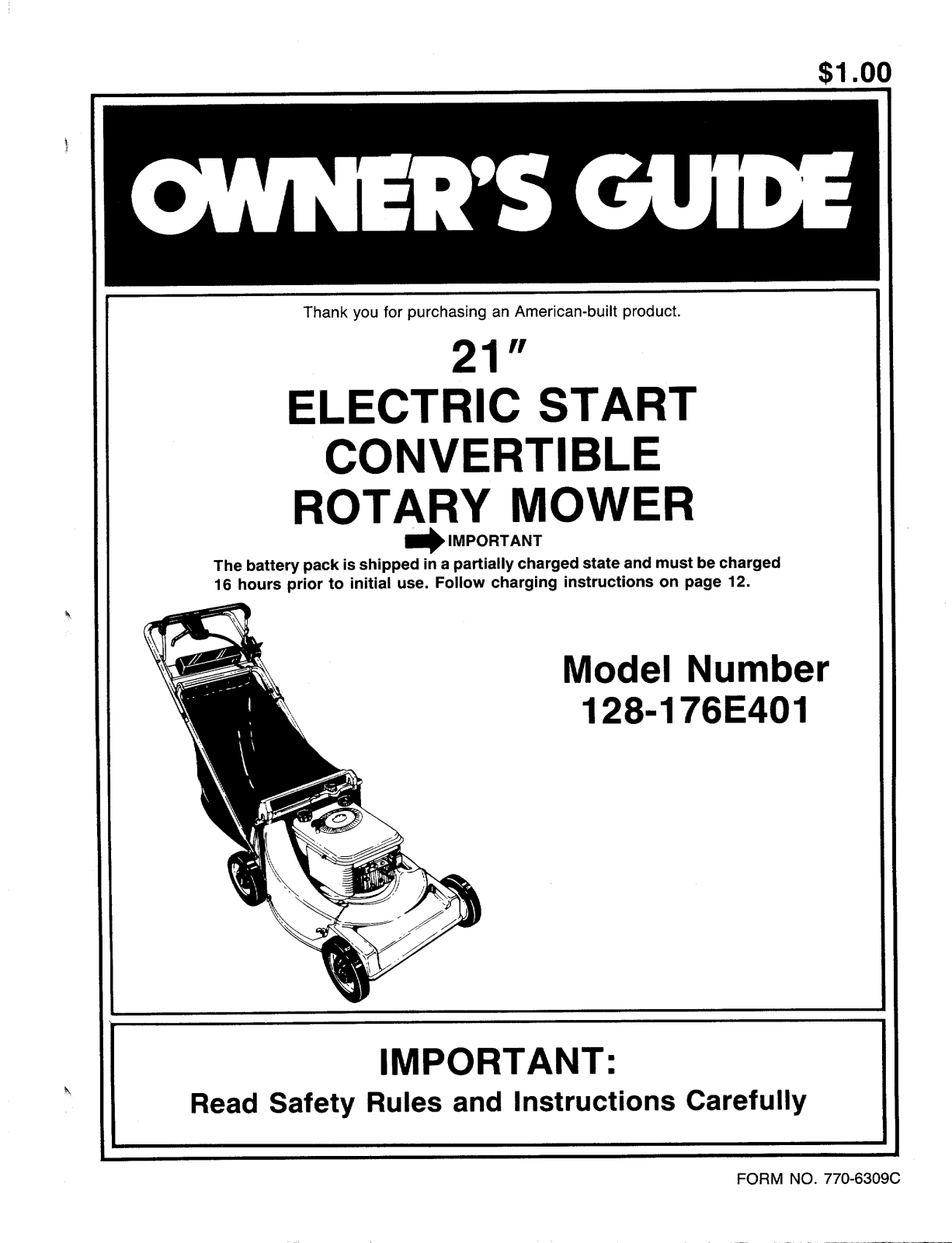 MTD 128-176E401 User Manual