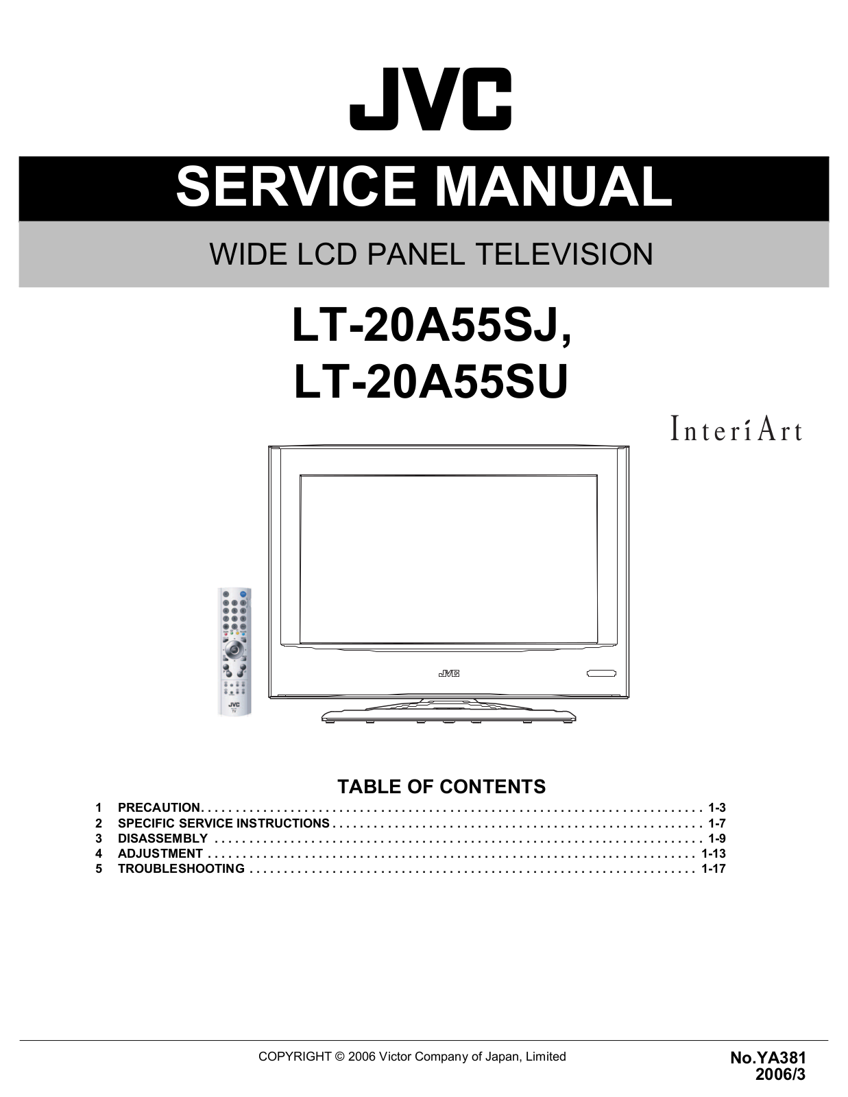 JVC LT20A55SJ Schematic