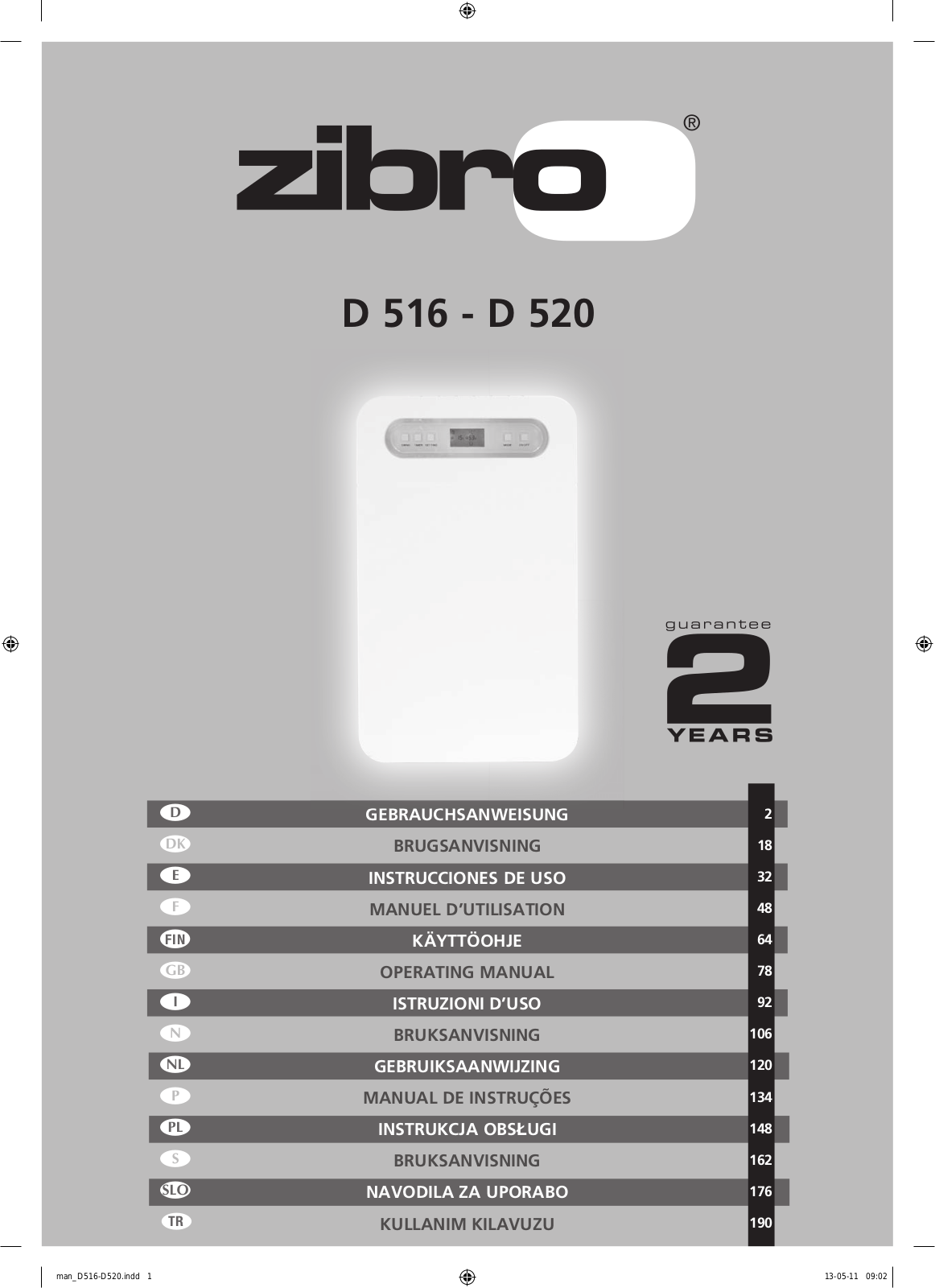 Zibro D 516 User Manual