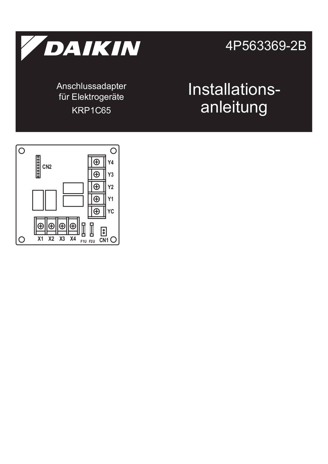 Daikin KRP1C65 Installation manuals