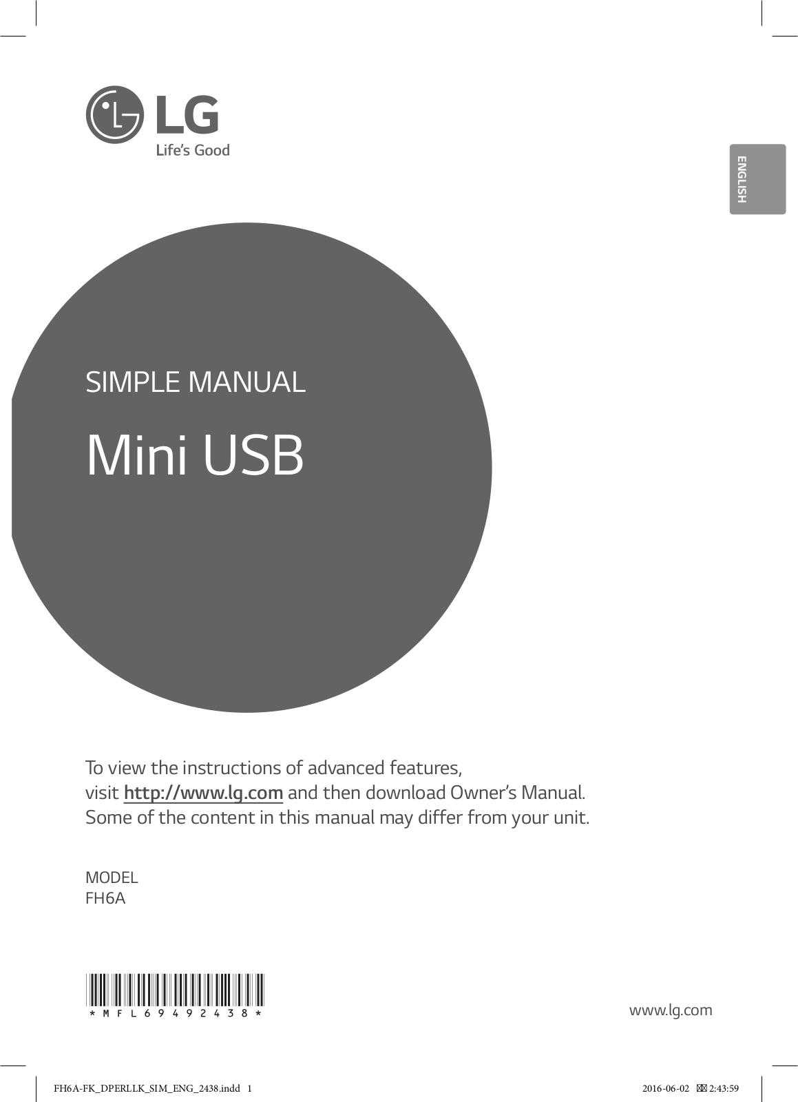 LG FH6A User's Guide