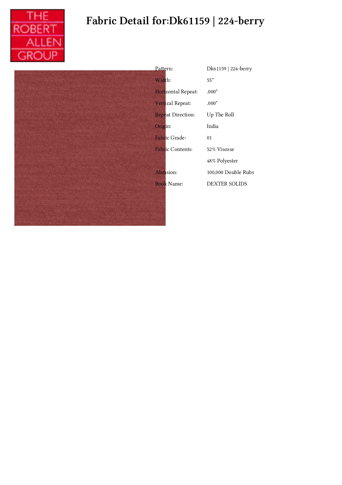 Duralee CRAL4552 Specifications - ManualMachine.com