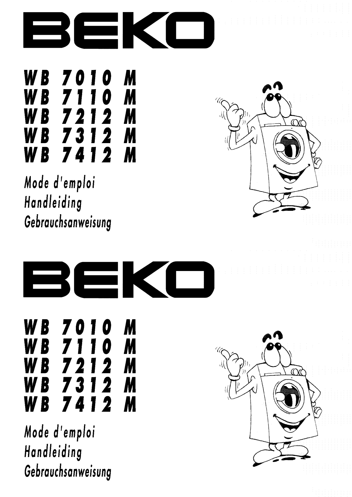 Beko WB 7312 M User Manual