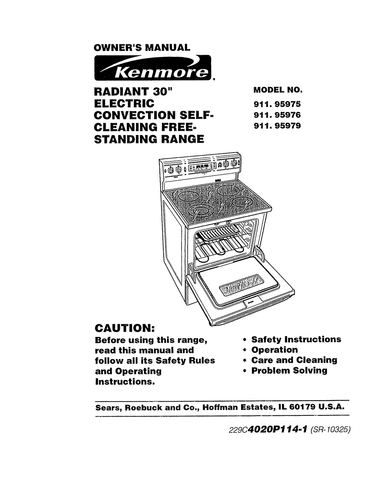 Kenmore 91195975790, 91195976790, 91195979790 Owner’s Manual