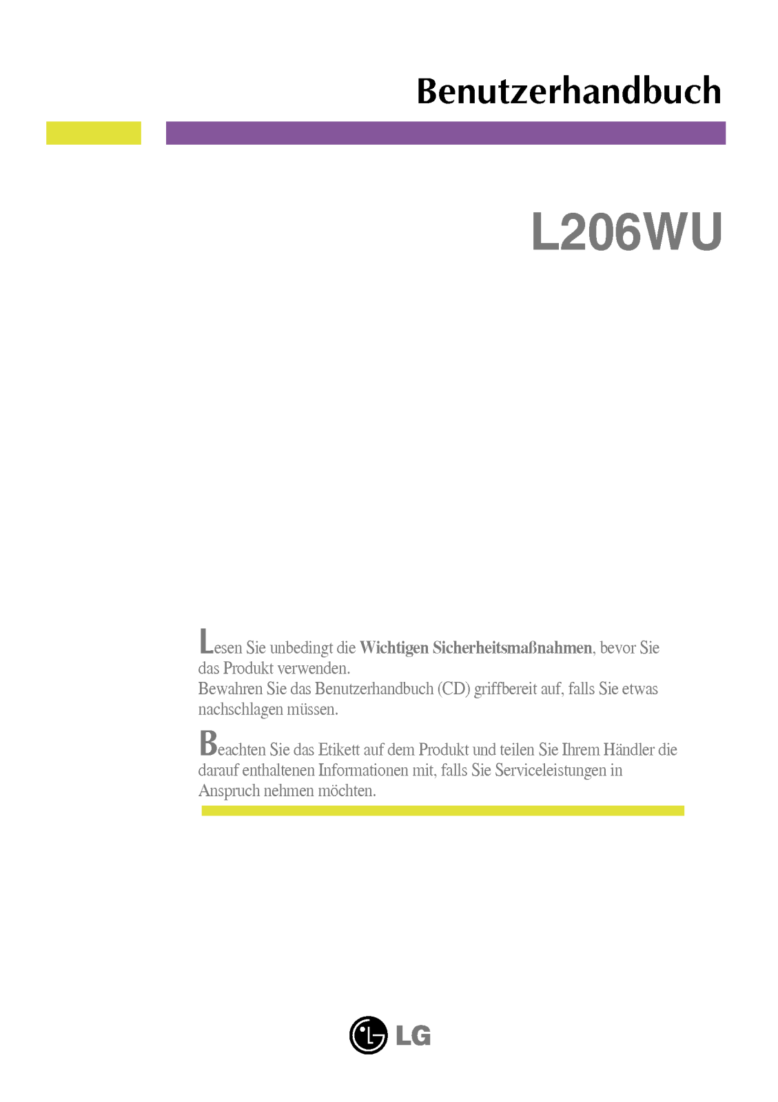 Lg L206WU-WF User Manual