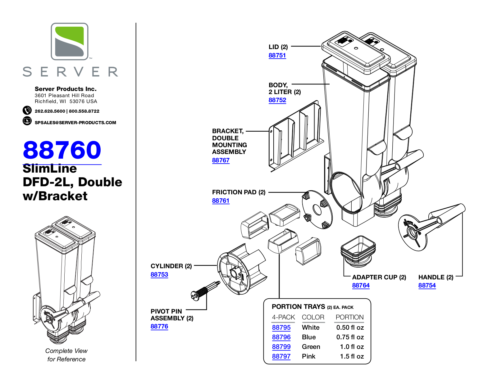 Server 88760 PARTS LIST