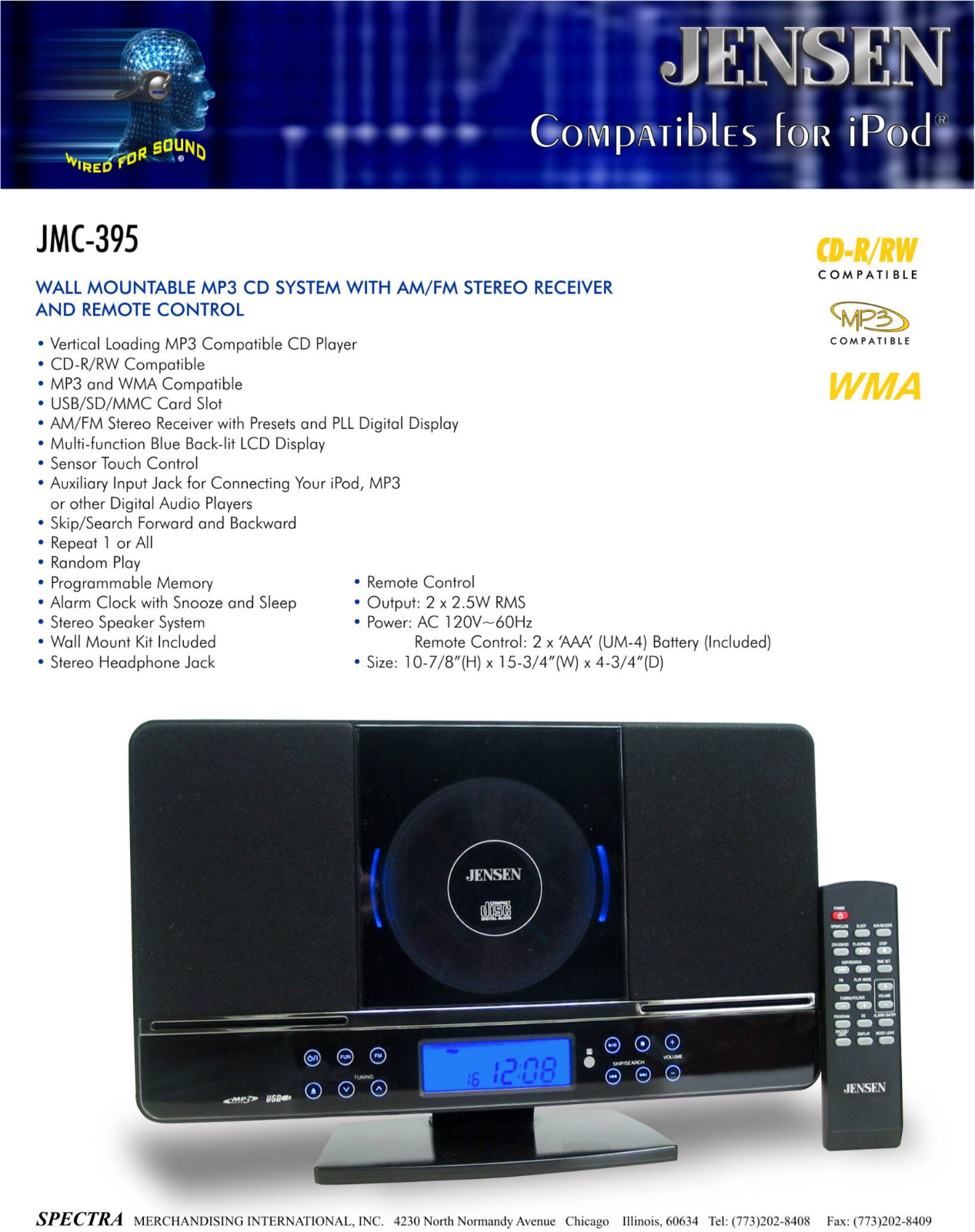 Jensen JMC-395 User Manual