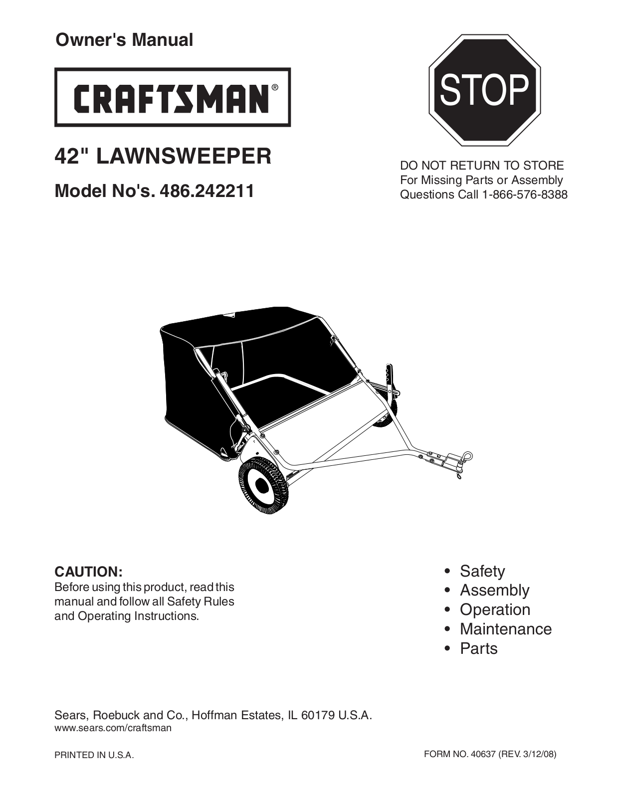 Craftsman 486.242211 User Manual