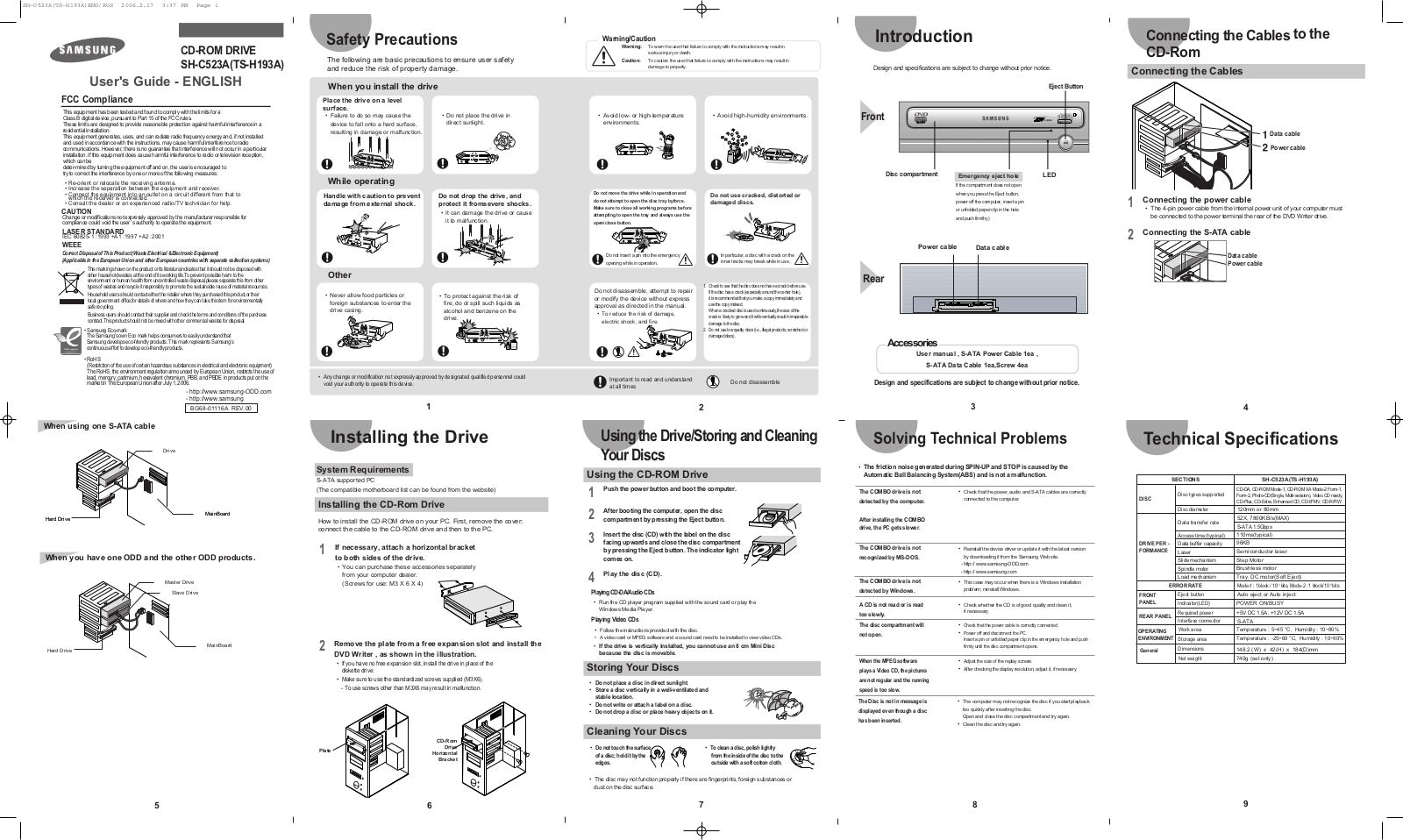 Samsung TS-H193A, SH-C523A User Manual